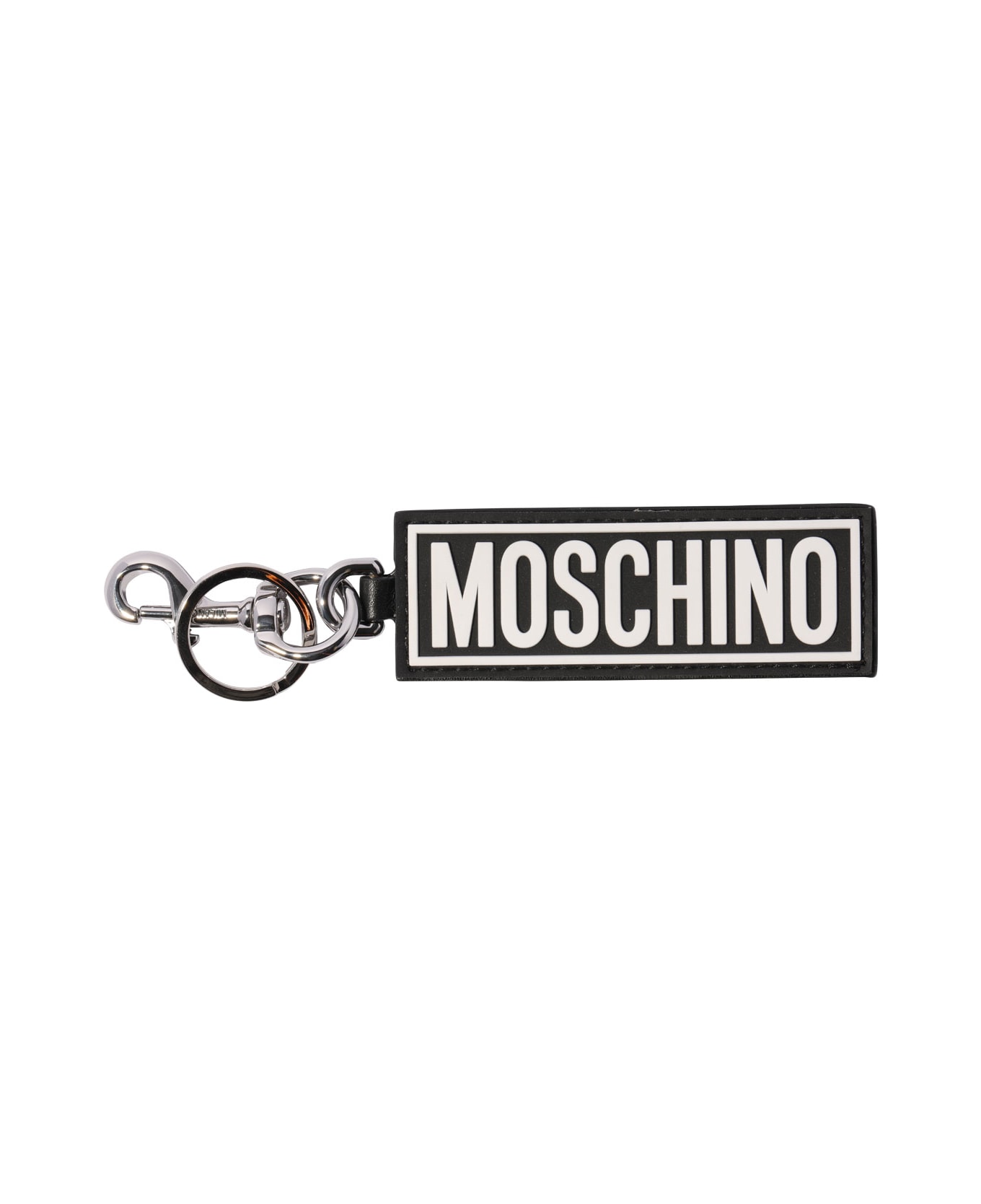 Moschino Logo Keyring - Black