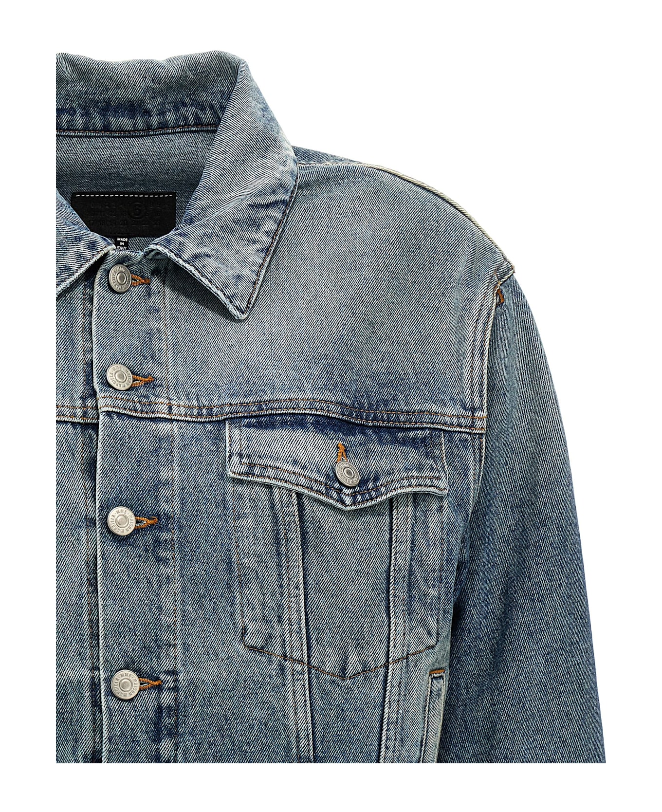 MM6 Maison Margiela Cut-out Denim Jacket | italist