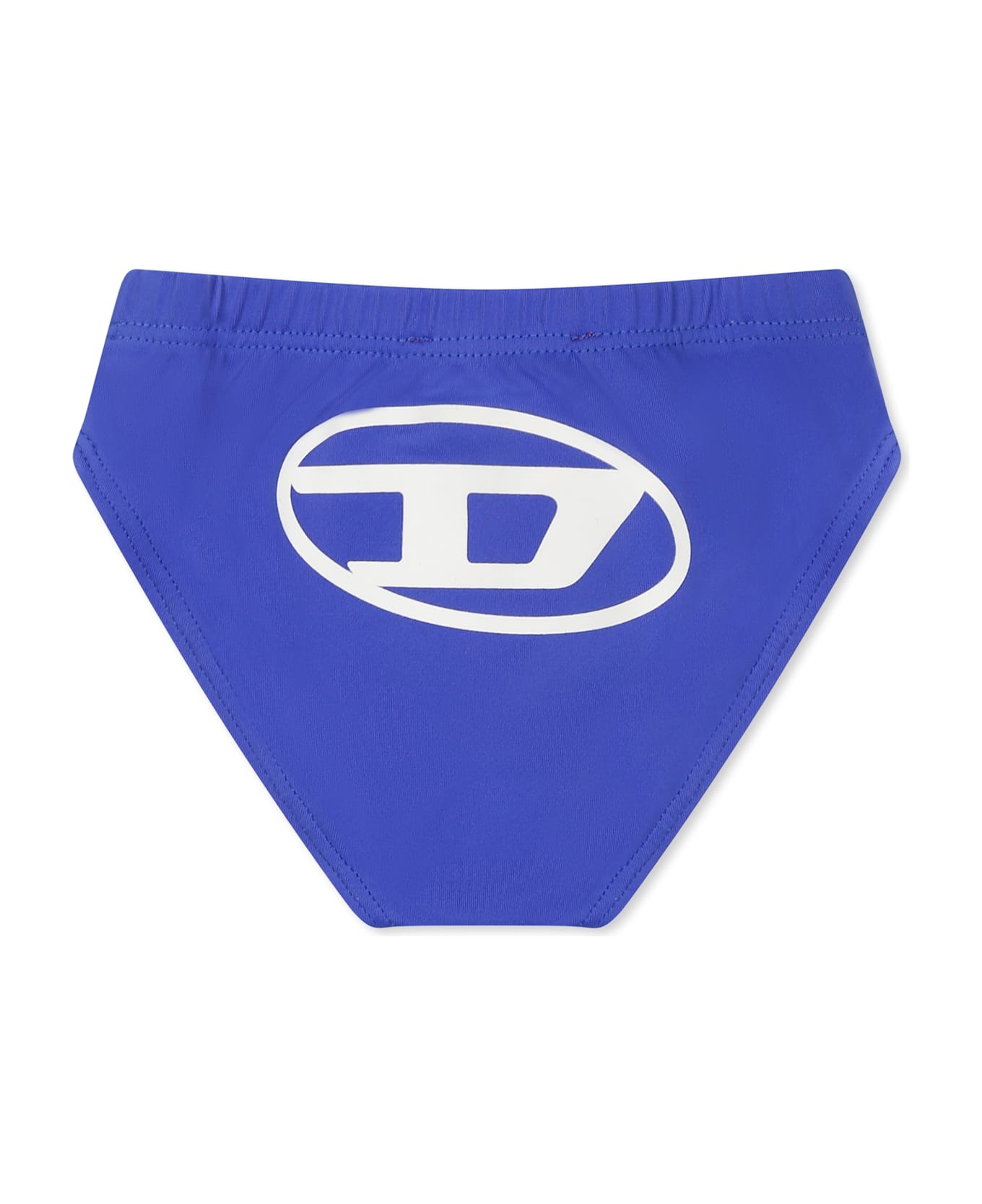Diesel Blue Swim Briefs For Baby Boy With Logo - Blue