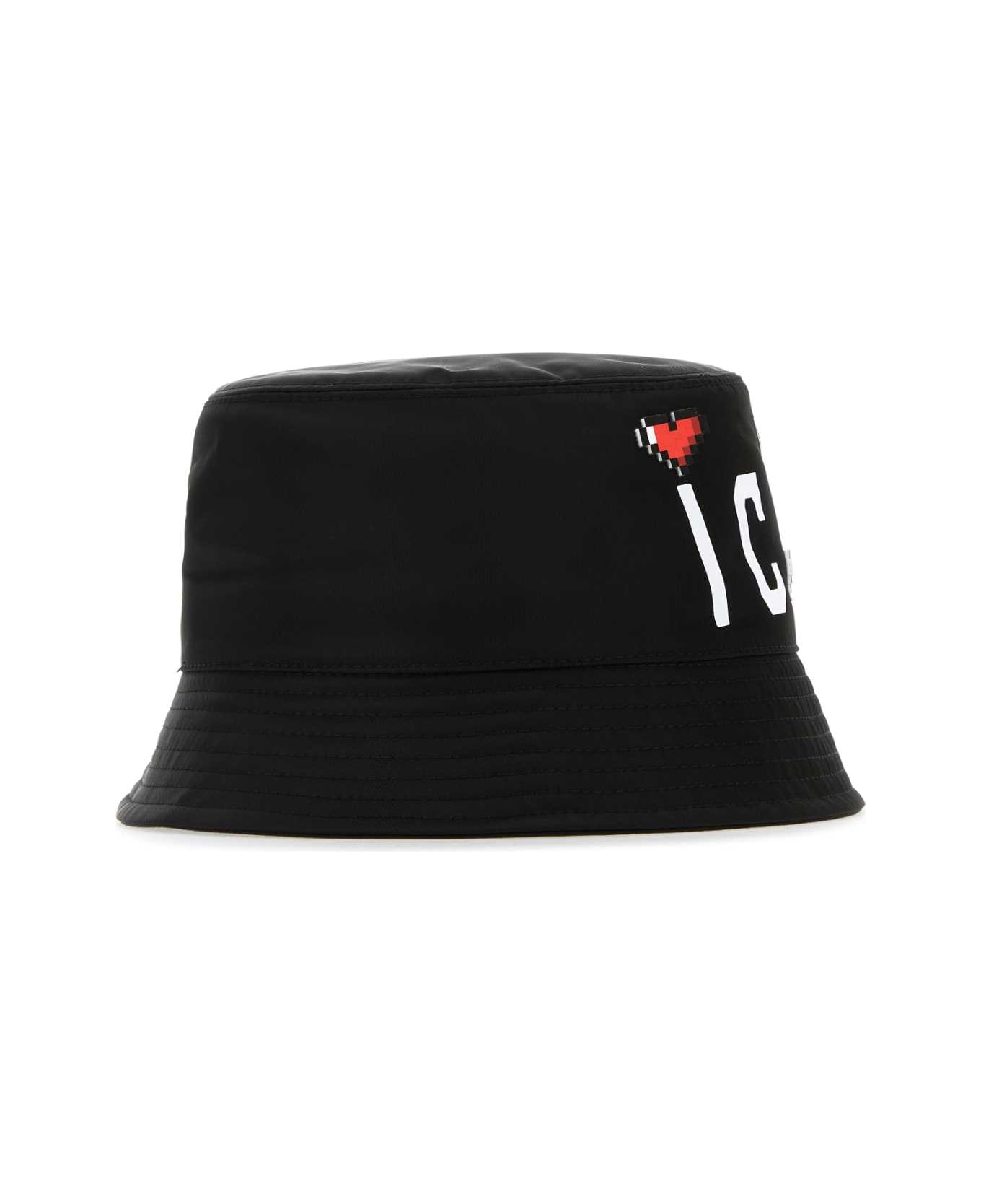 Dsquared2 Bucket Hat - BLACK