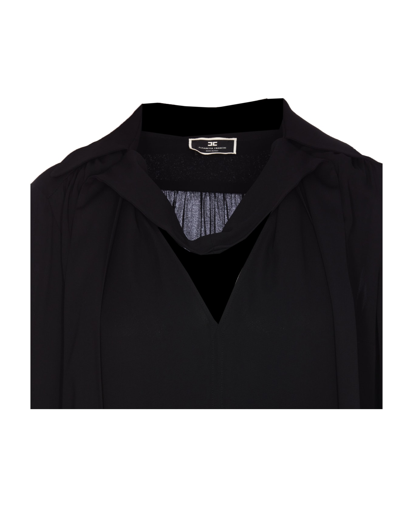 Elisabetta Franchi Shirt Featuring Scarf - Black