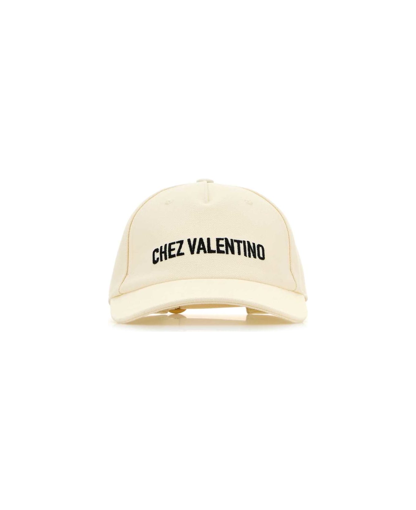 Valentino Garavani Ivory Cotton Baseball Cap - AVORIONERO