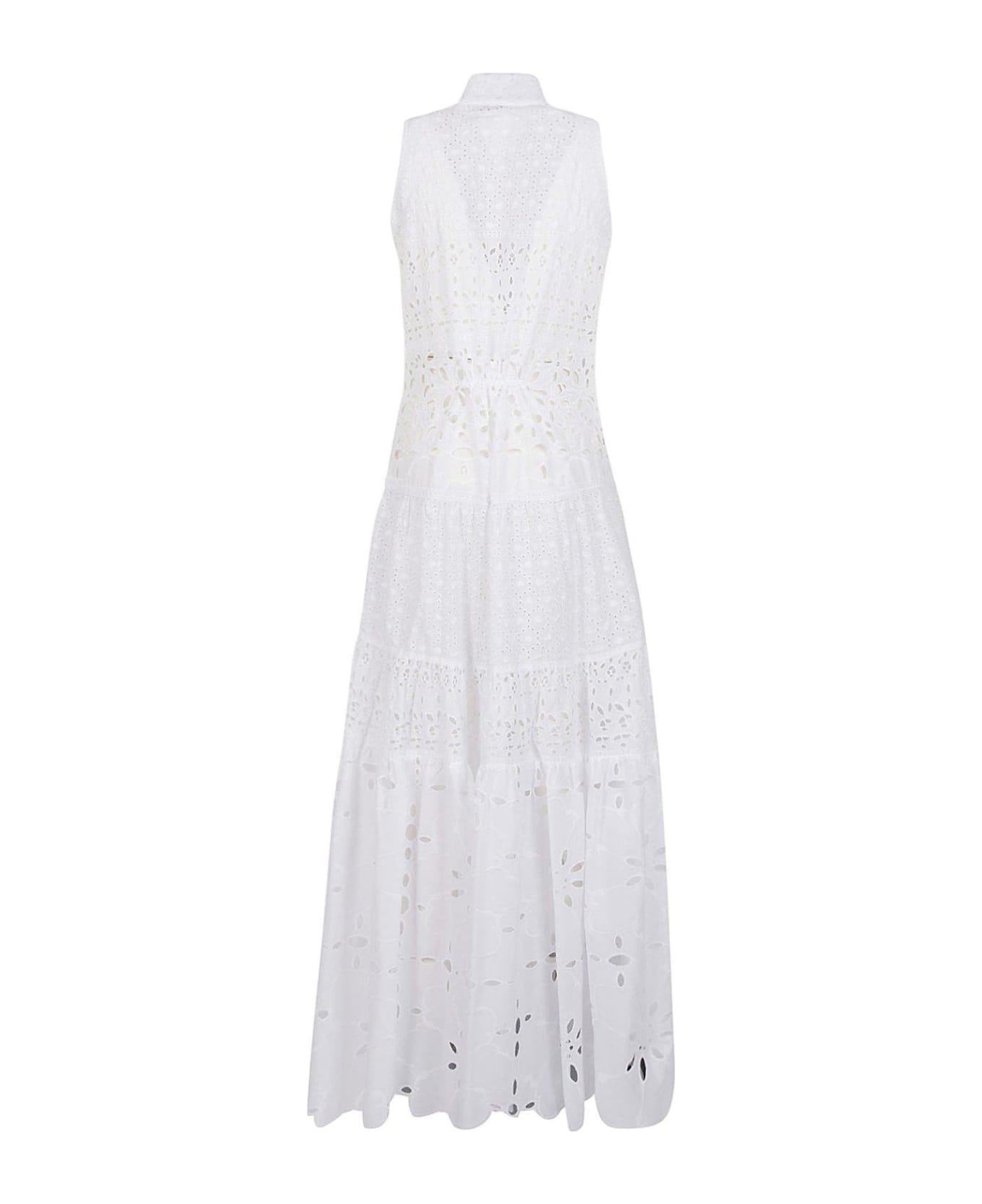 Ermanno Scervino Broderie Anglaise Long Shirtdress - Bright White