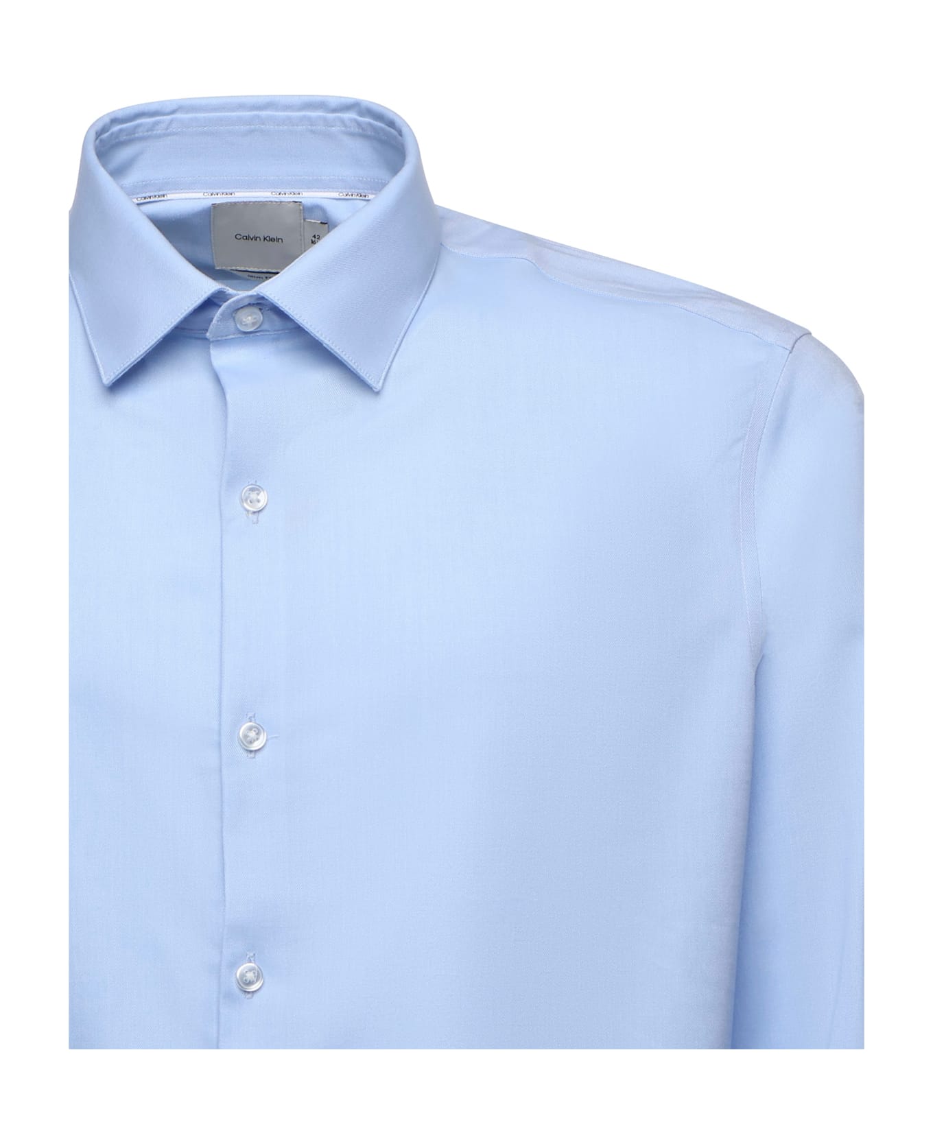 Calvin Klein Stretch Poplin Shirt - Blue