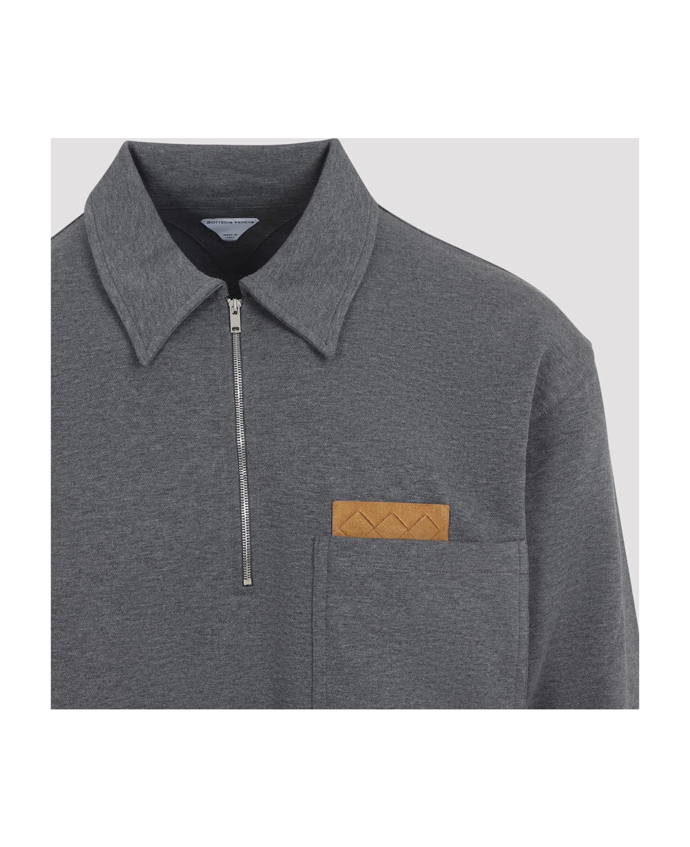 Bottega Veneta Cotton Polo - Dark Grey Melange