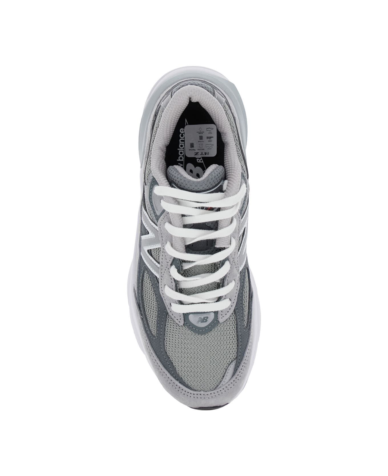 New Balance Grey Low Top Sneakers With Logo Detail In Suede And Tech Fabric Woman - Grey