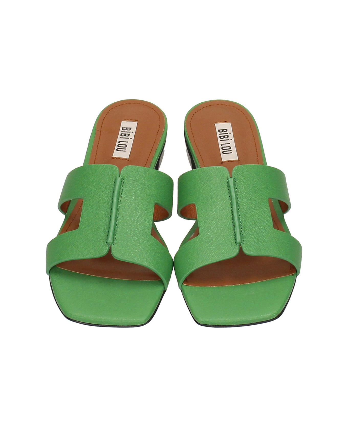 Bibi Lou Chieko Flats In Green Leather | italist