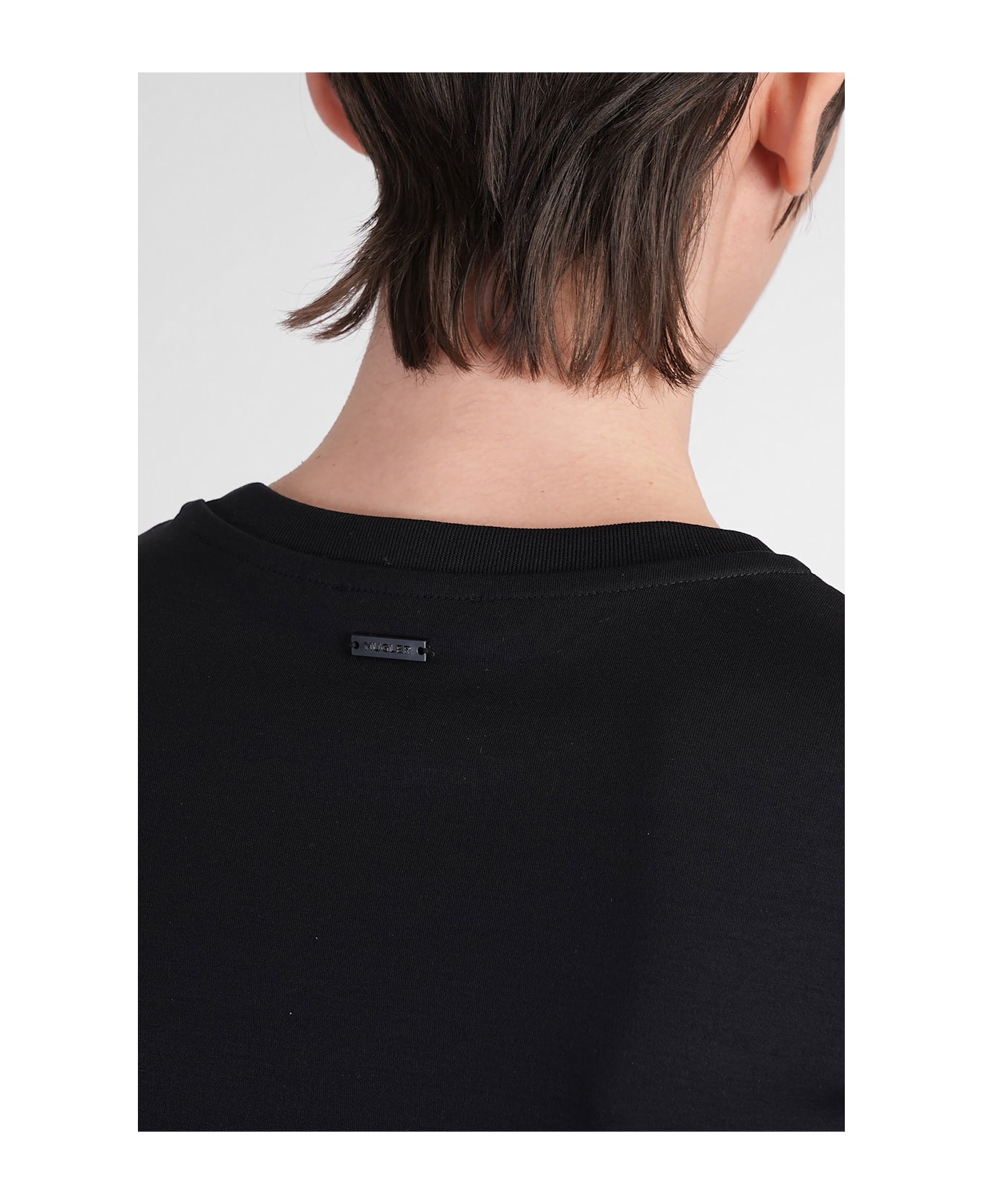 Mugler T-shirt In Black Cotton - black
