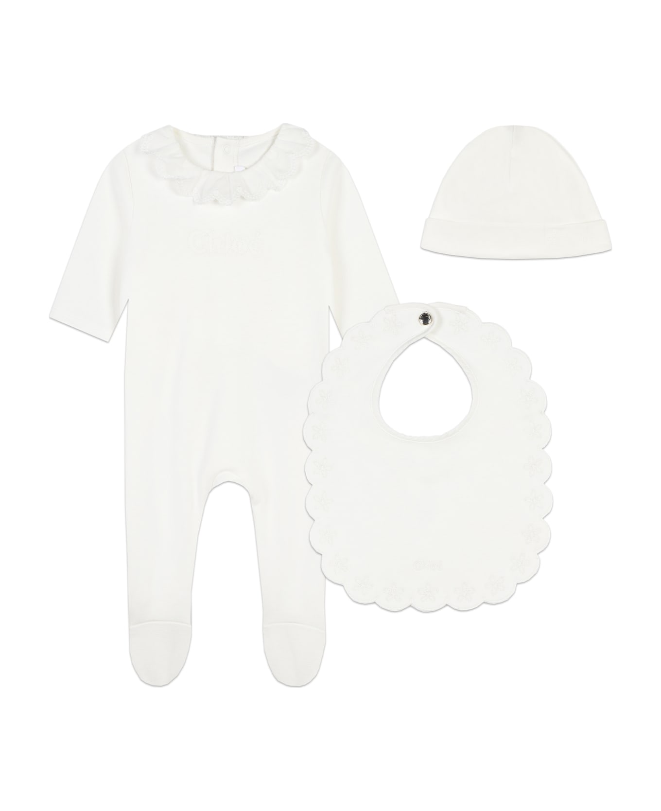 Chloé Onesie Set - White