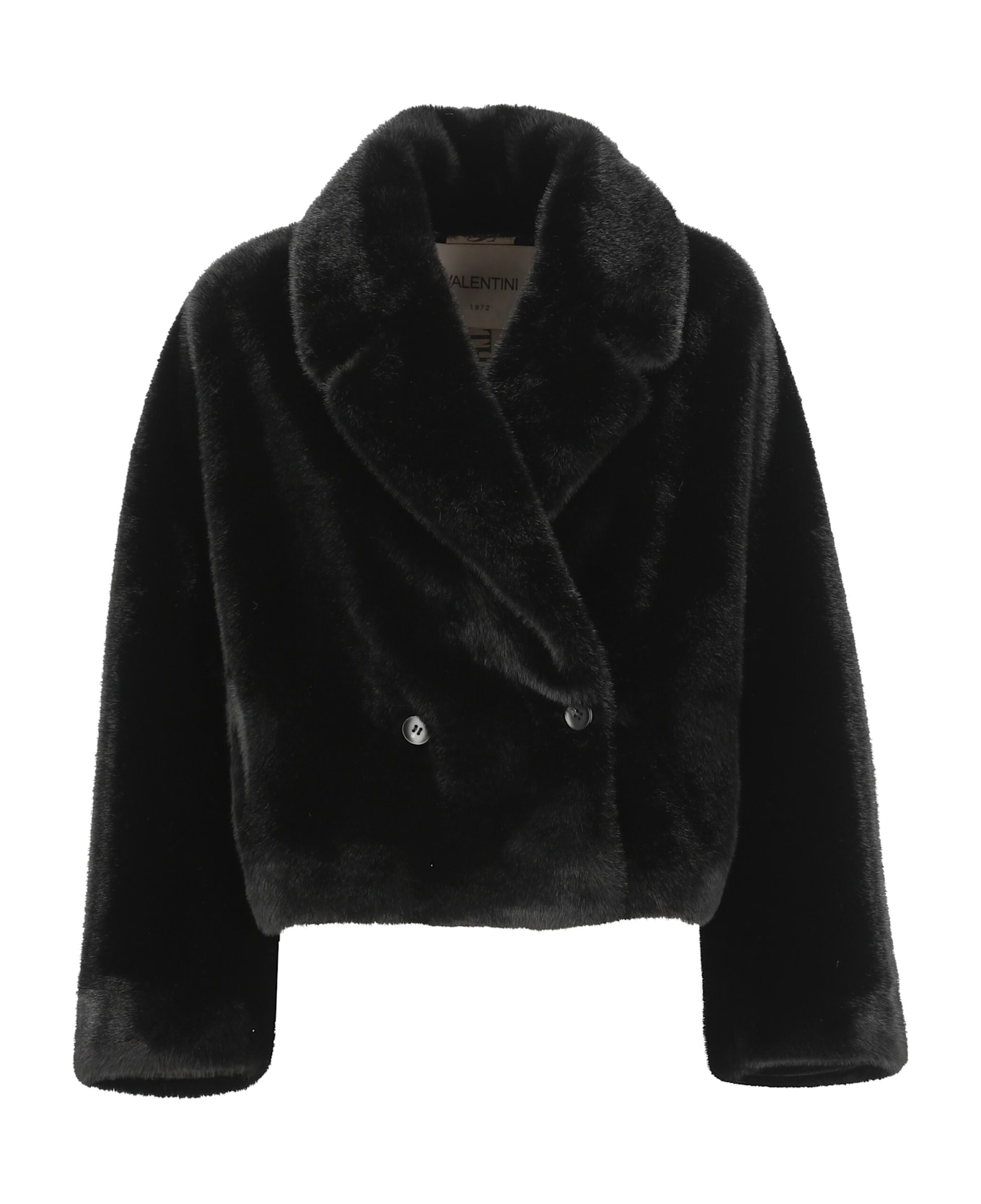 Valentini 1972 Synth Fur Coat - Black