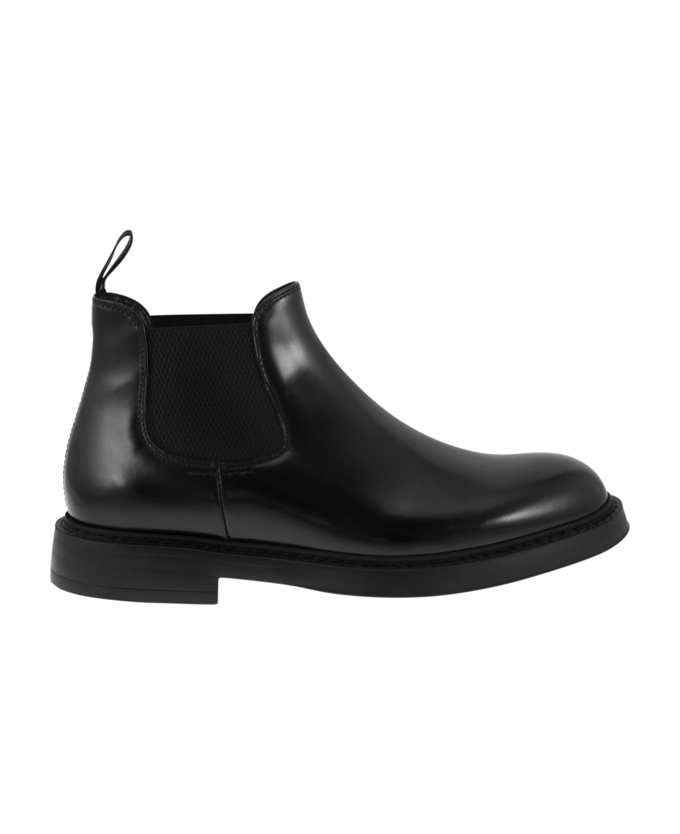 Doucal's Chelsea Leather Ankle Boot - Black ブーツ