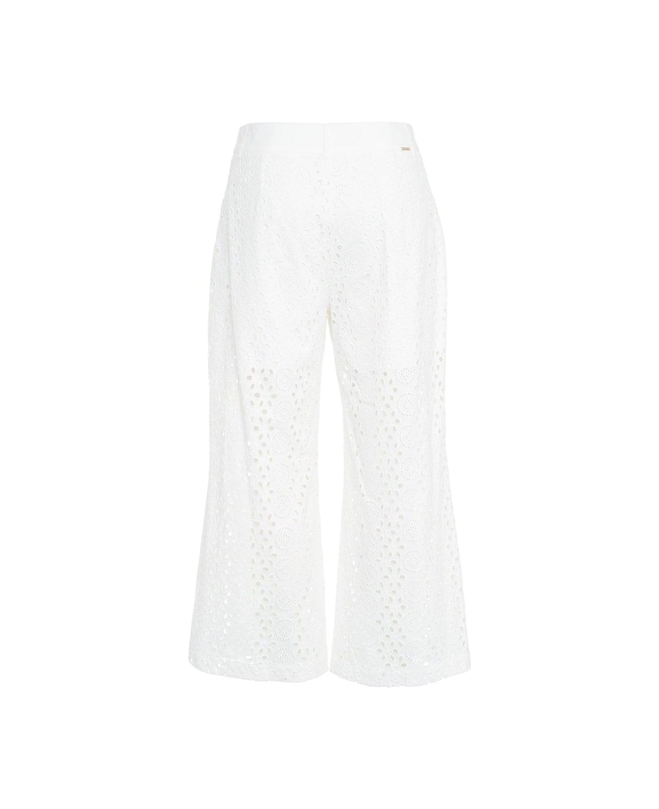 Liu-Jo Embroidered Cropped Trousers Liu-Jo - WHITE