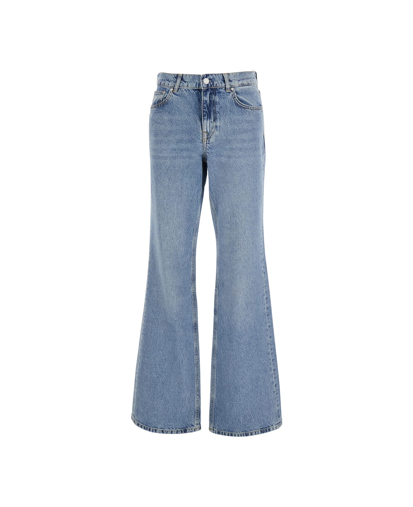 AG Jeans 
padua
 Blue Flared Jeans With Logo Patch On The Rear In Denim Woman - Blu