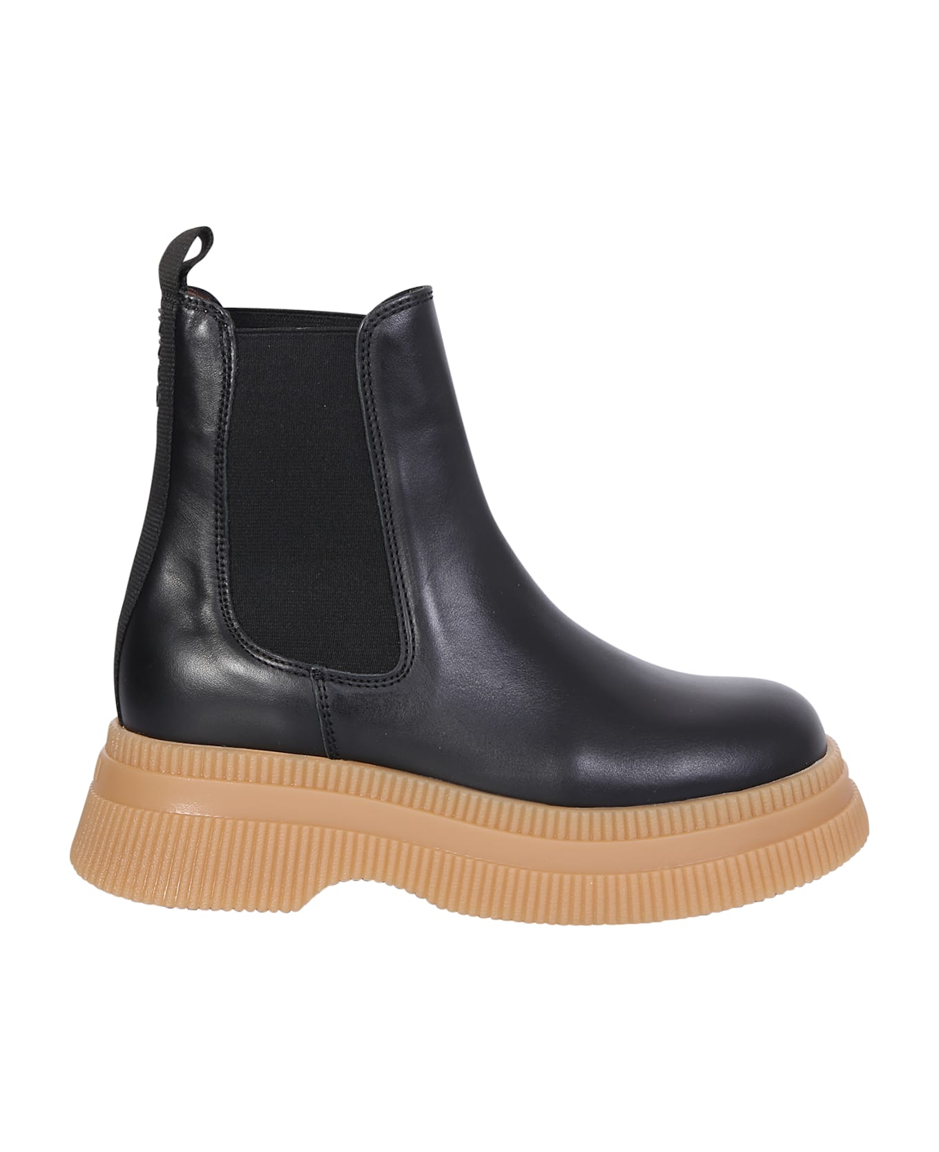 Ganni Chelsea Creepers Boots With Maxi Sole In Black - Black