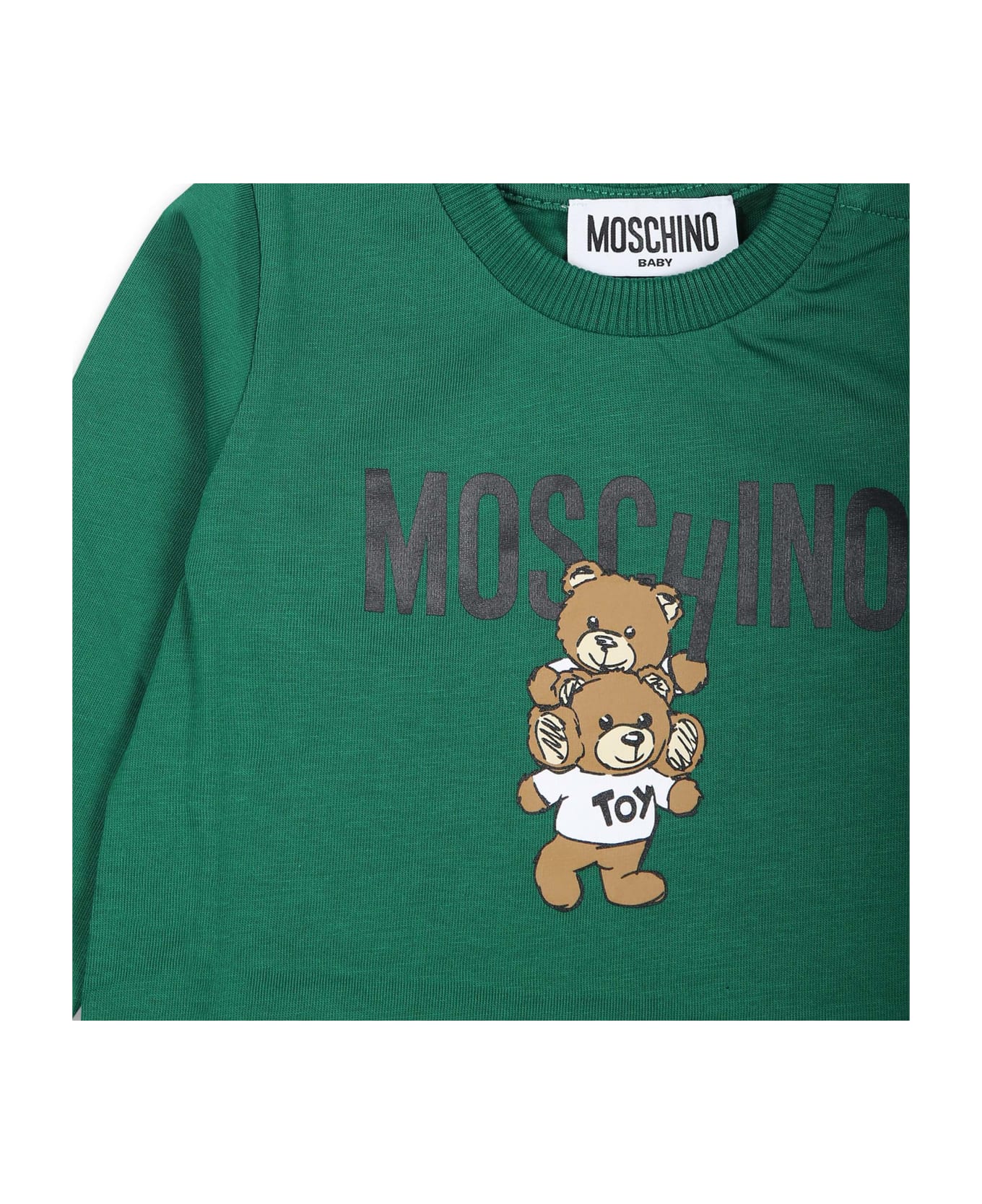 Moschino Green T-shirt For Babykids With Teddy Bear - Green