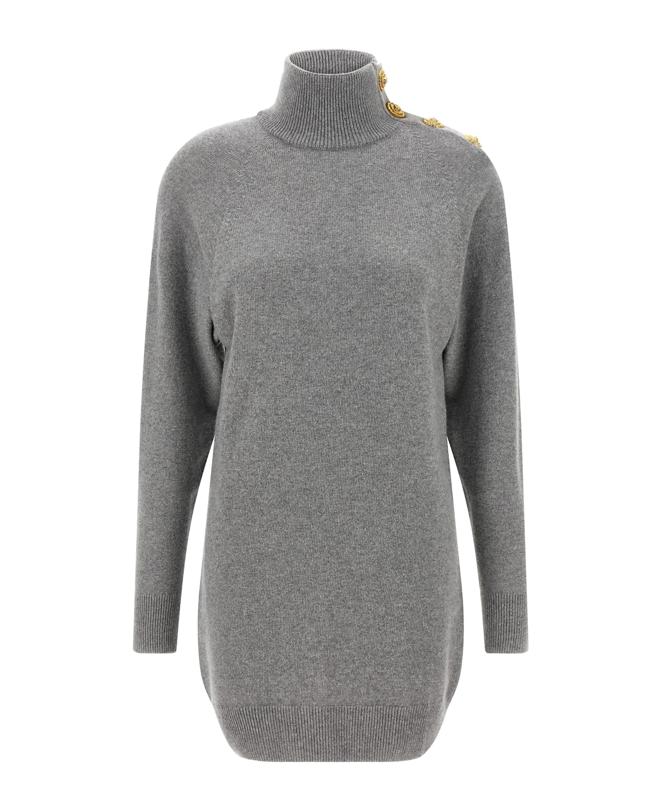 Balmain Cashmere Wool Dress - Gray
