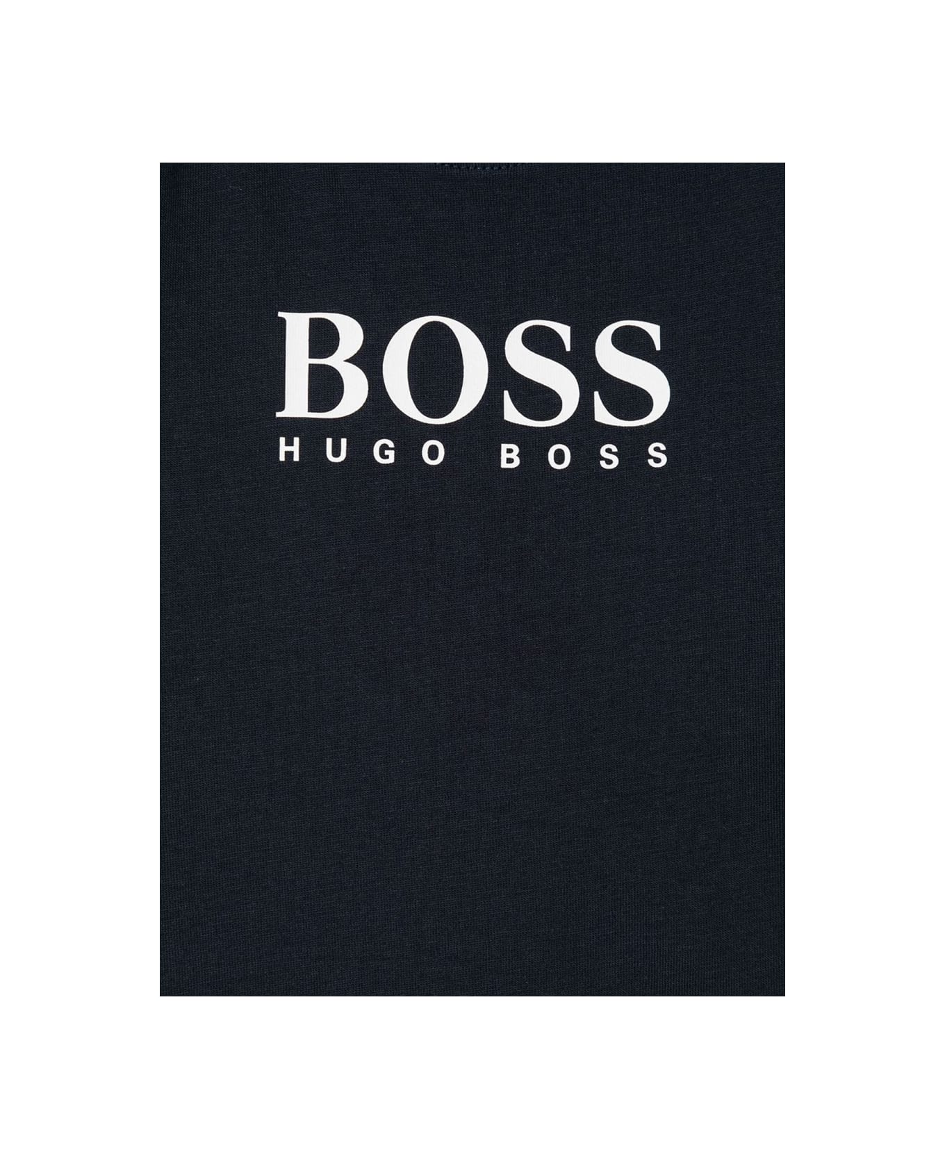 Hugo Boss Long Sleeve Tee Shirt - BLUE
