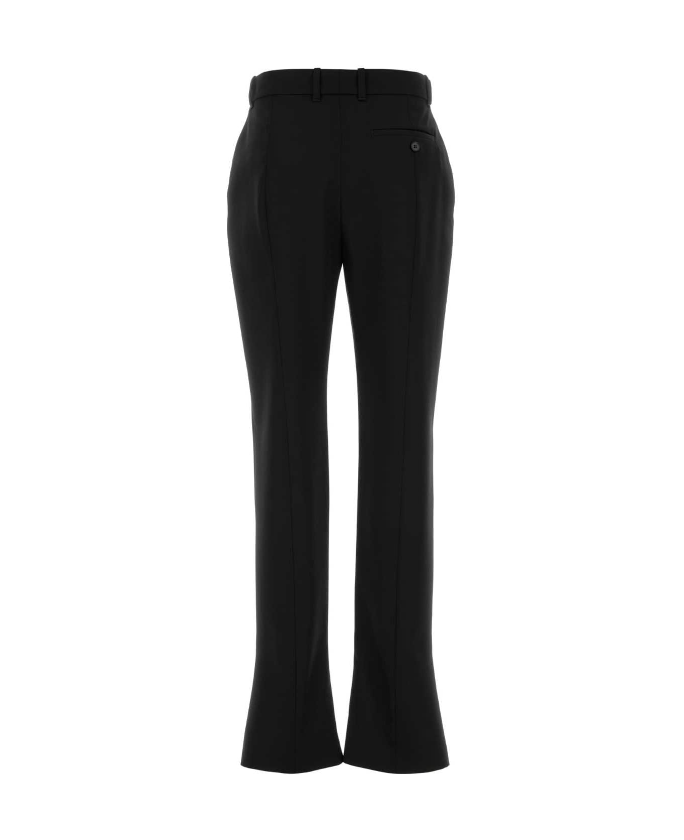 Alexander McQueen Black Wool Pant - BLACK