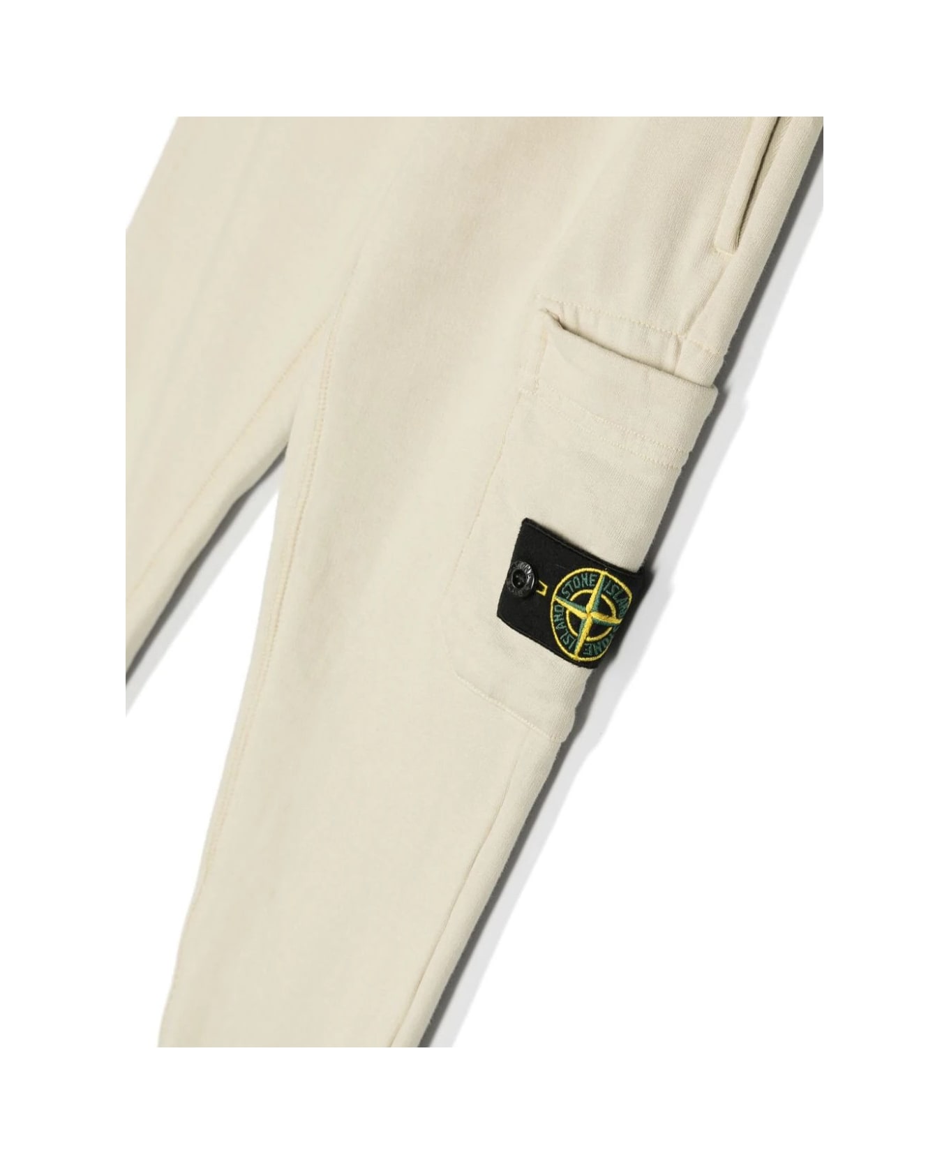 Stone Island Junior Dove Joggers With Logo Patch - Brown