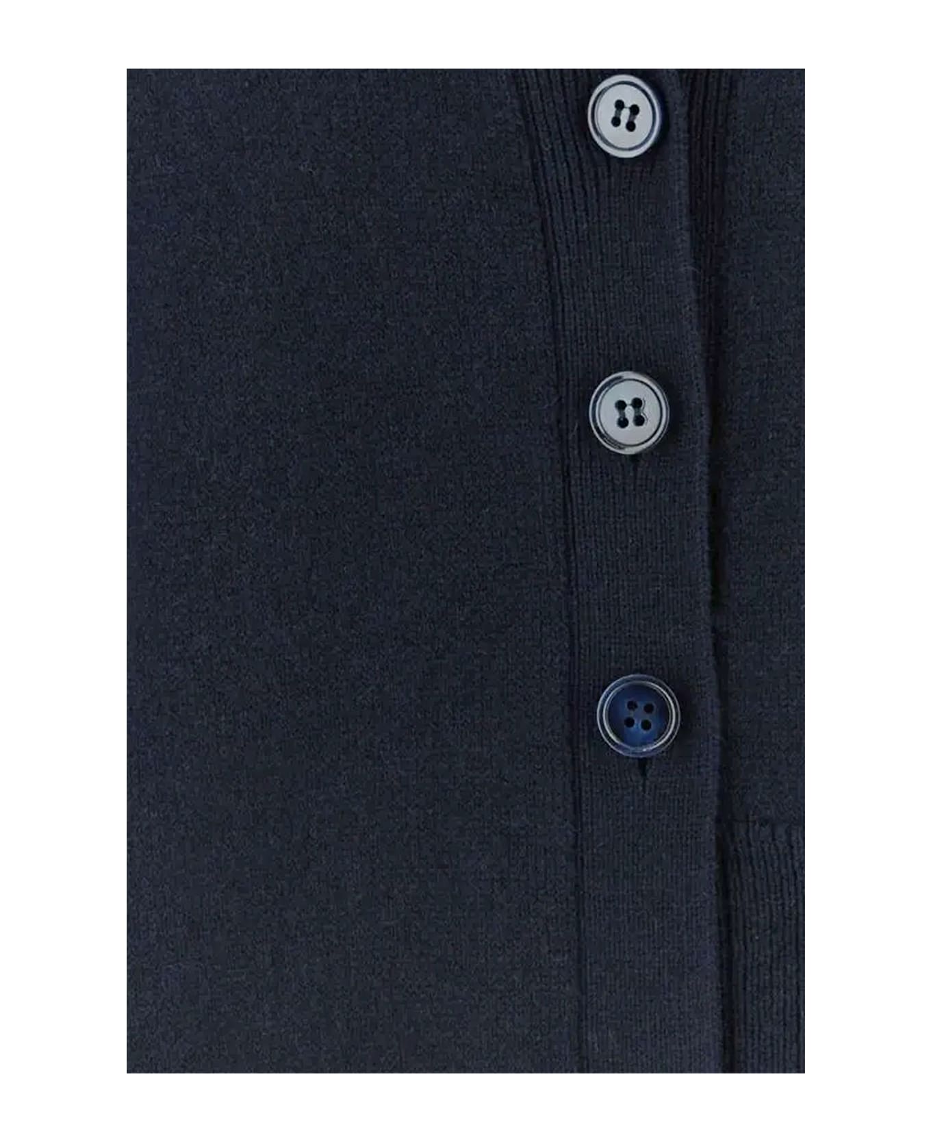 Loewe Asymmetric Cashmere Cardigan - Blue