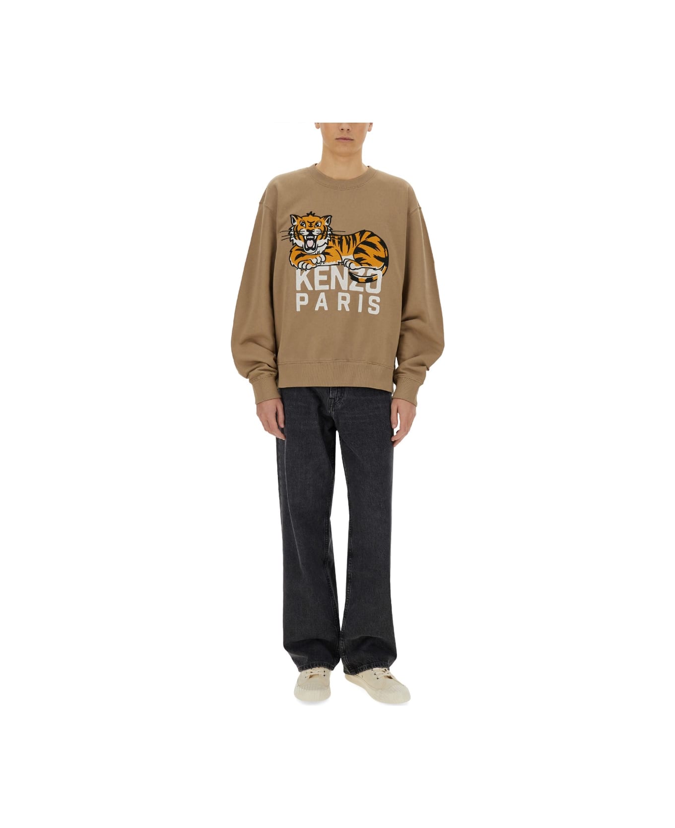 Kenzo 
happy Tiger
 Sweatshirt - BEIGE