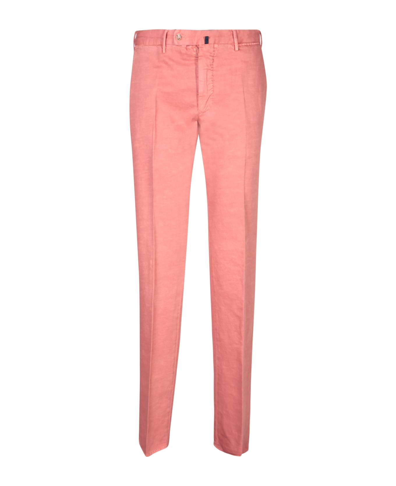 Incotex Pink Chino Linen Trousers - Pink ボトムス