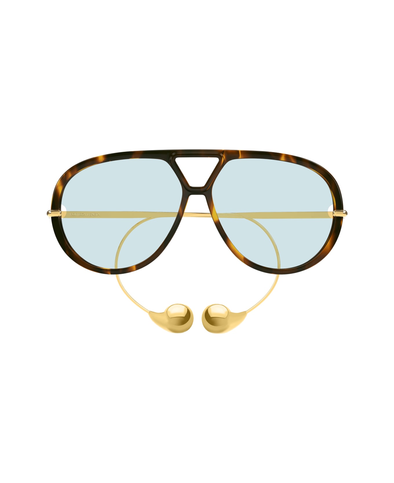 Bottega Veneta Eyewear Bottega Veneta Bv1273s Linea Unapologetic 007 Havana Gold Green Sunglasses - Marrone