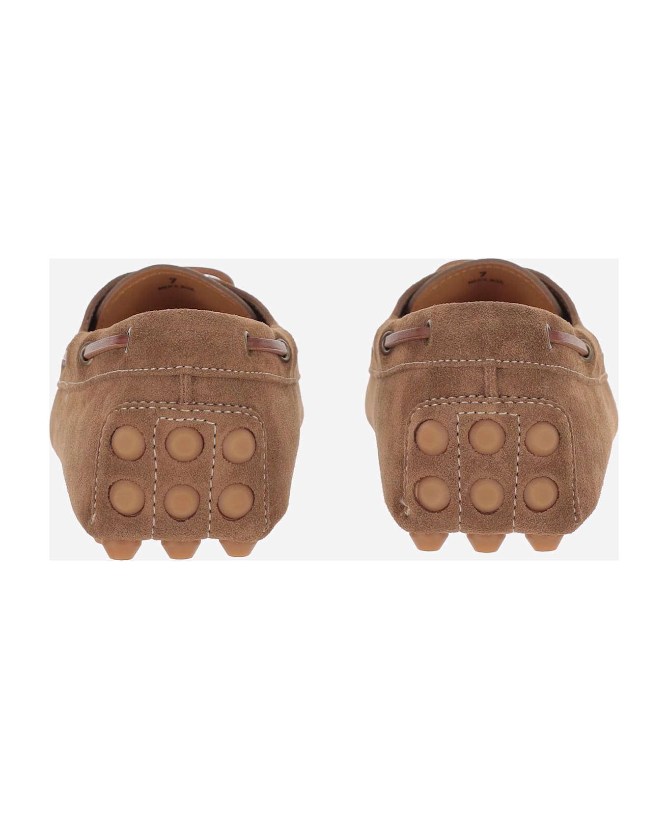 Tod
s Light Walnut Leather Driving Moccasin - Beige