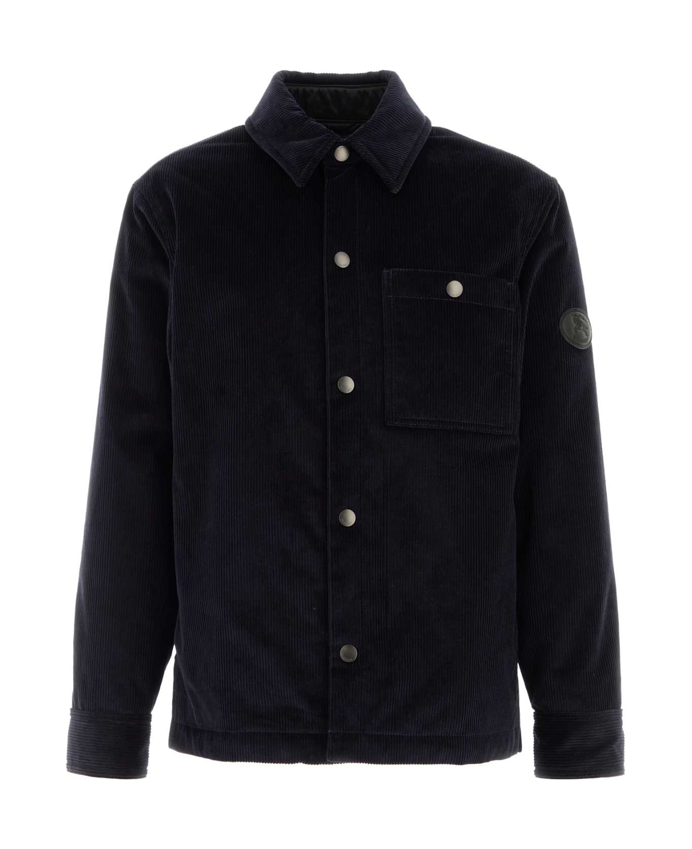Burberry Dark Blue Corduroy Jacket - TWILIGHTBLUE