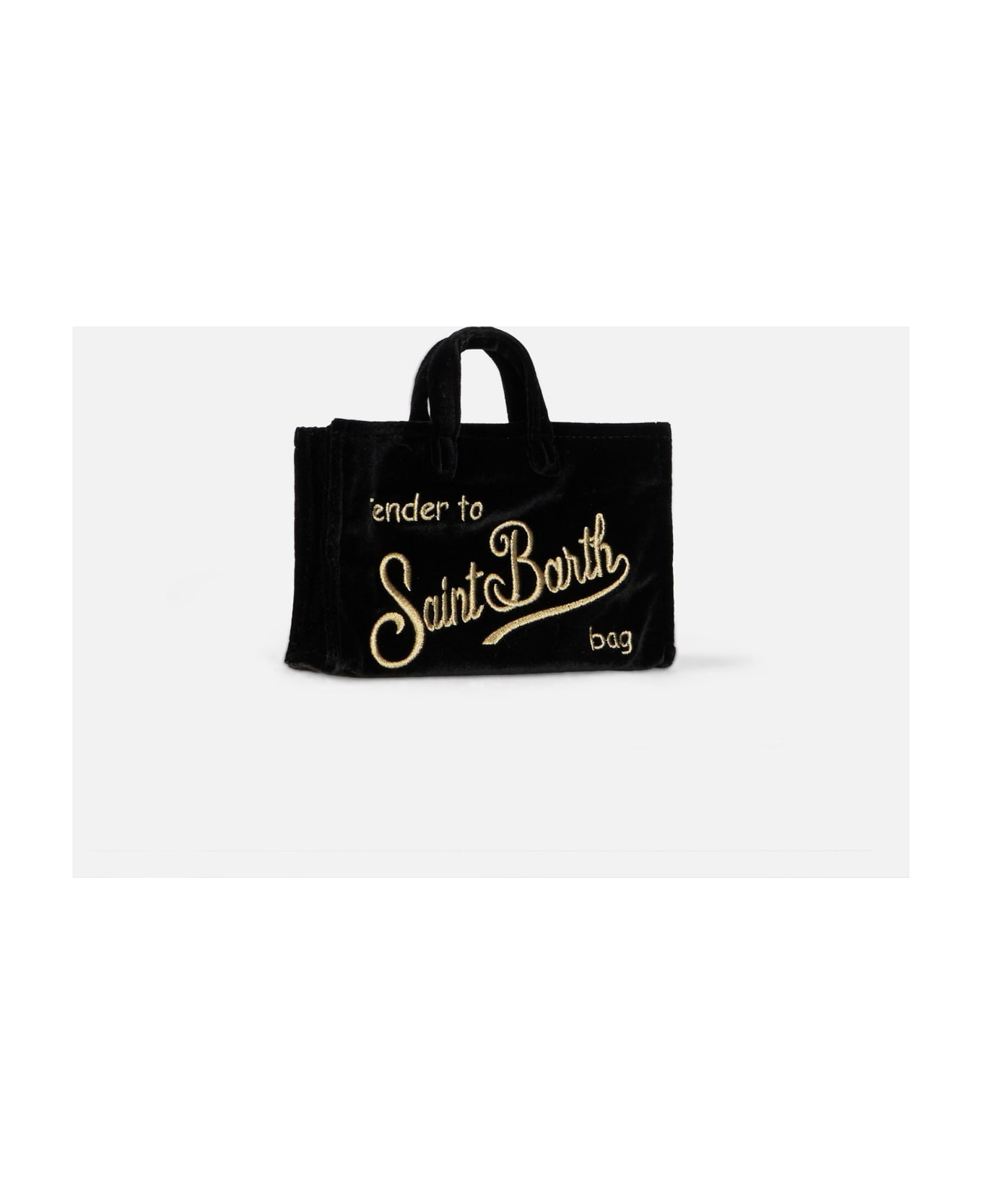 MC2 Saint Barth Black Velvet Phone Holder Micro Bag - BLACK
