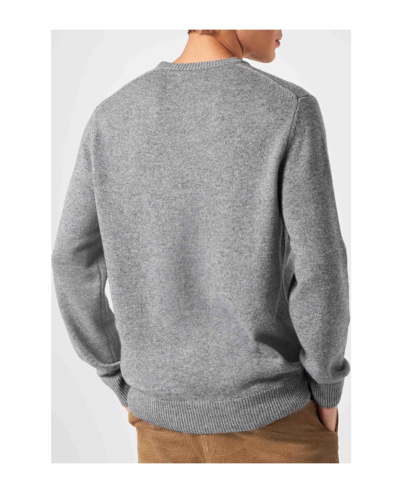 MC2 Saint Barth Man Sweater With Snoopy Week End Mood Print | Snoopy - Peanuts Special Edition - GREY