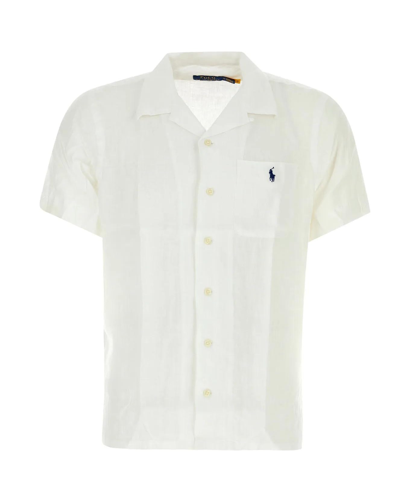 Ralph Lauren White Linen Shirt - WHITE シャツ