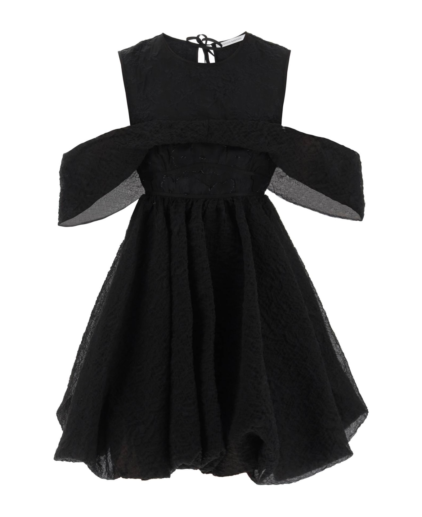 Cecilie Bahnsen Urania Winglet Sleeve Dress - BLACK (Black)