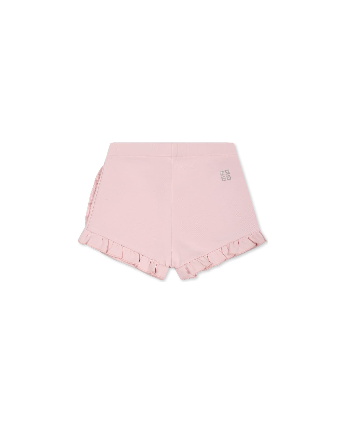 Givenchy Pink Shorts For Baby Girl With Logo - Pink