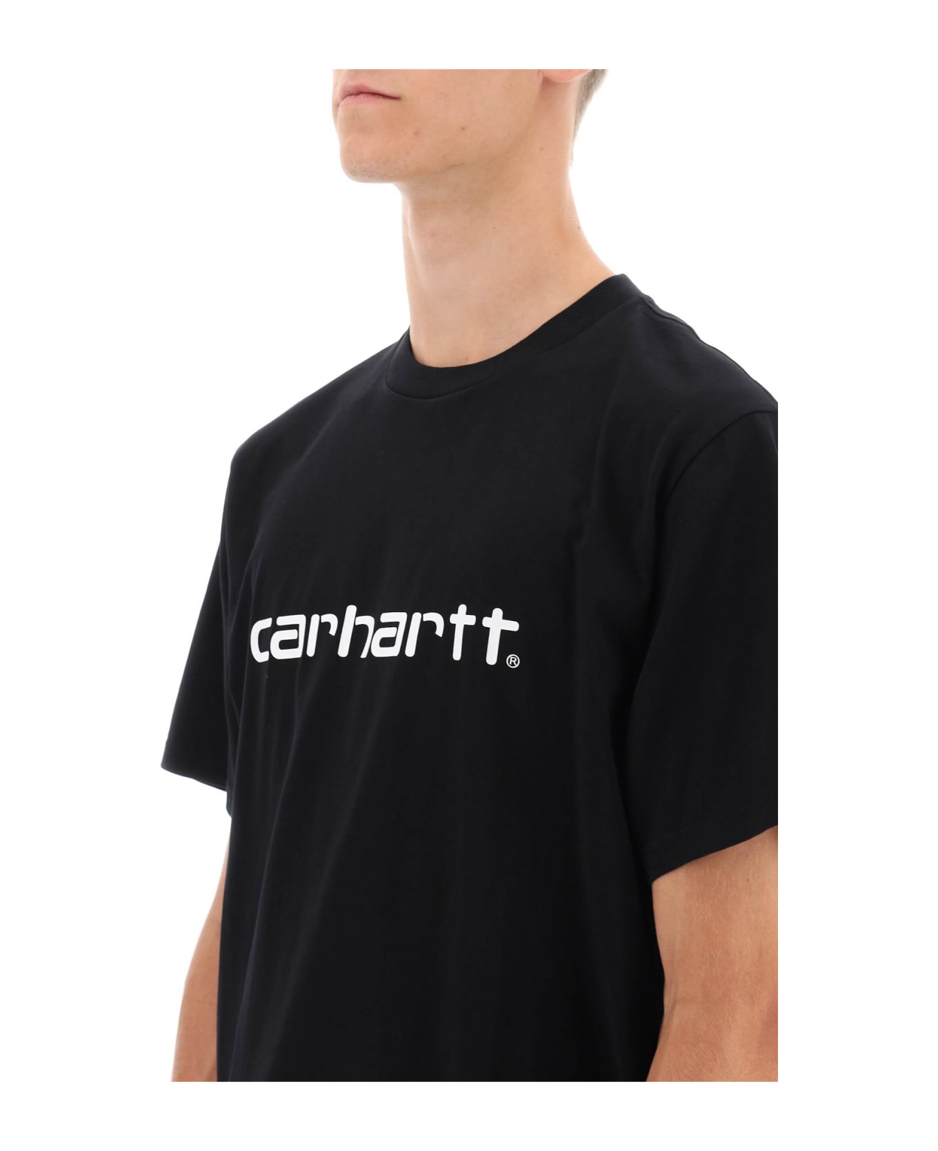 Carhartt Script T-shirt - BLACK WHITE (Black)