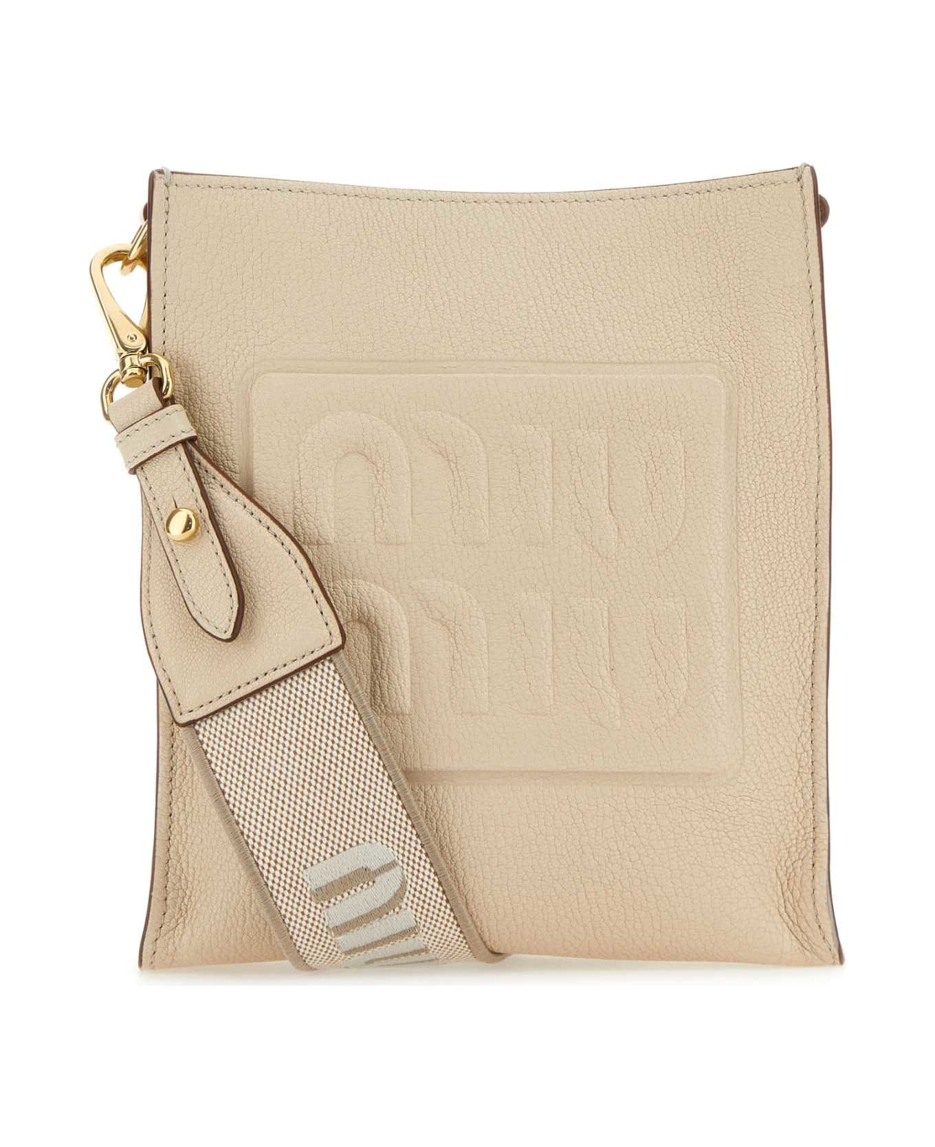 Miu Miu Sand Leather Crossbody Bag - LINO ショルダーバッグ