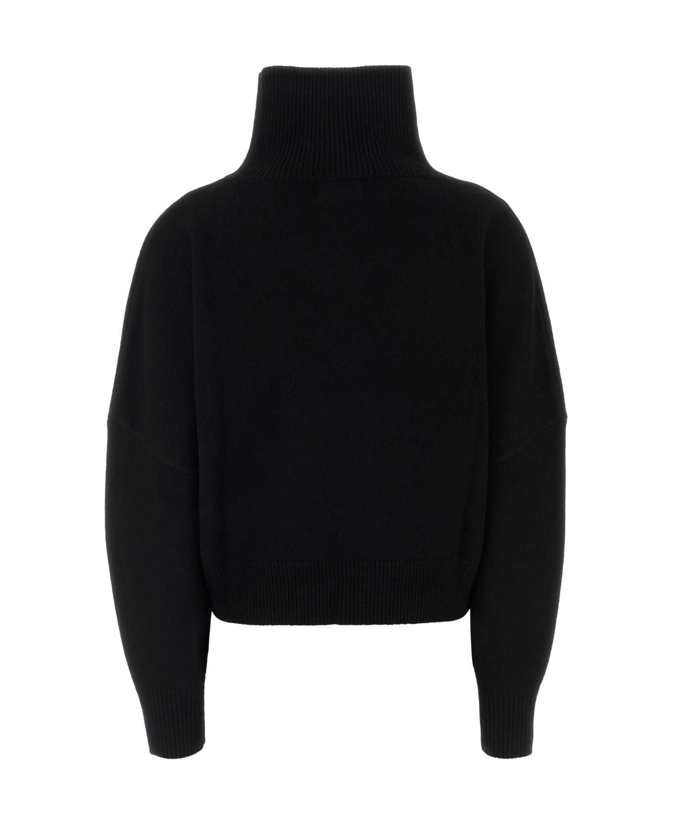 Loulou Studio Black Wool Blend Luke Sweater - BLACK