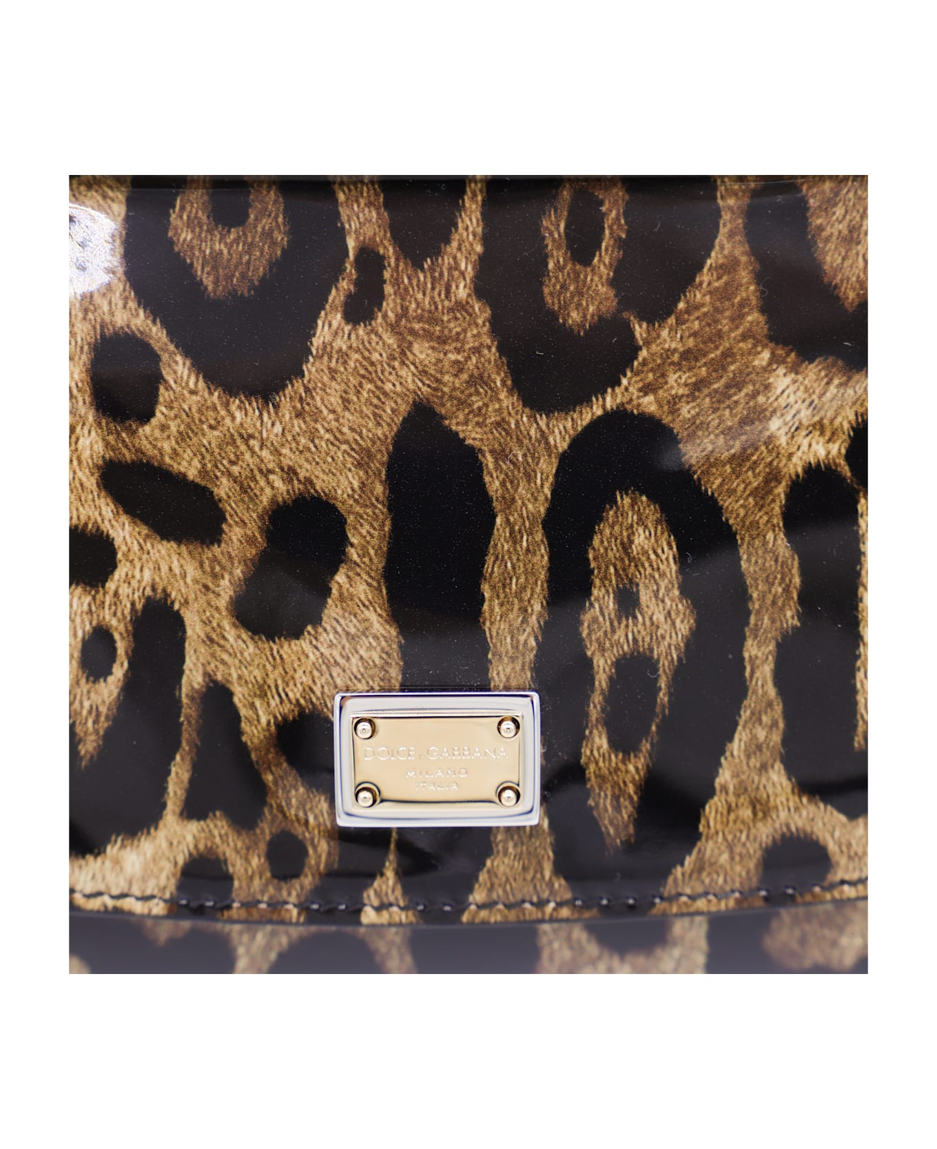 Dolce 
Gabbana Leopard Leather Sicily Top Handle Bag - LEO