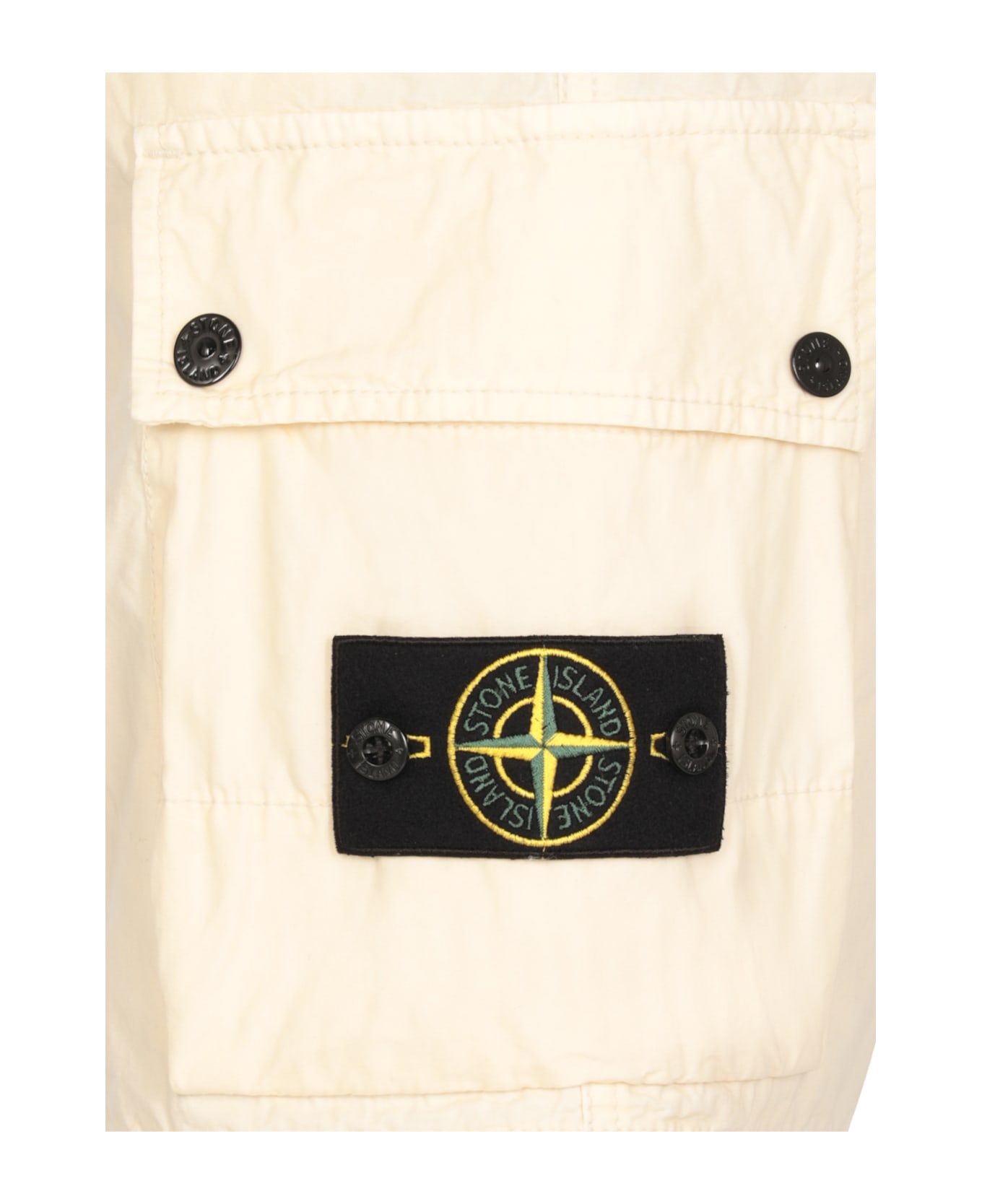 Stone Island Logoed Bermuda Shorts - Ivory