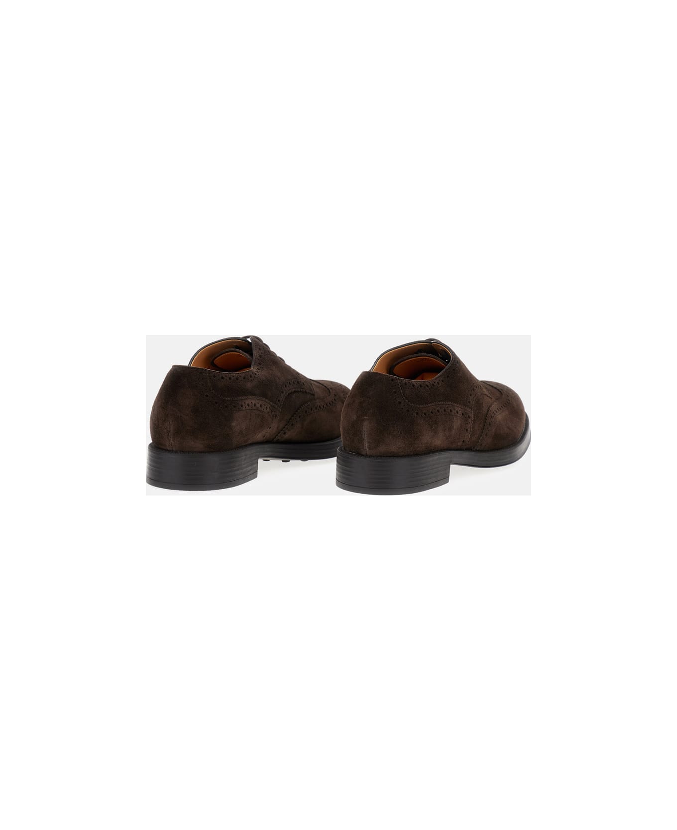 Tod
s Lace- Up Brogue Shoes Stached Heel - Brown
