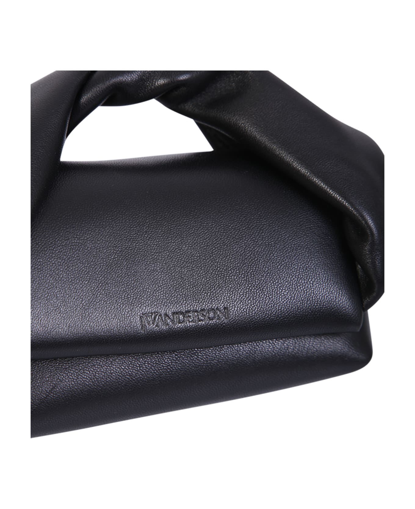 J.W. Anderson Black Leather Twister Mini Bag - BLACK
