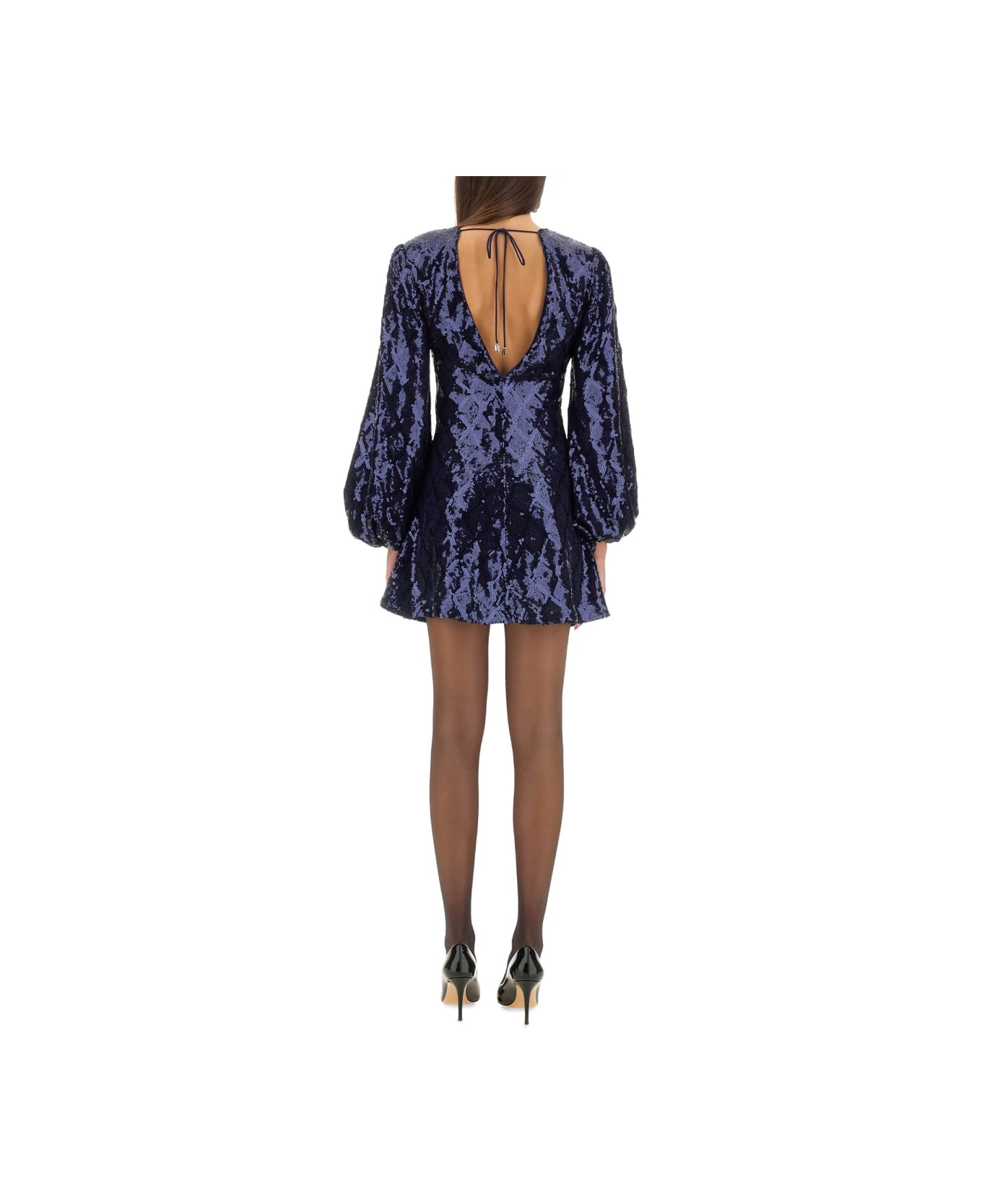 Rotate by Birger Christensen Mini Dress With Floral Pattern - Blue