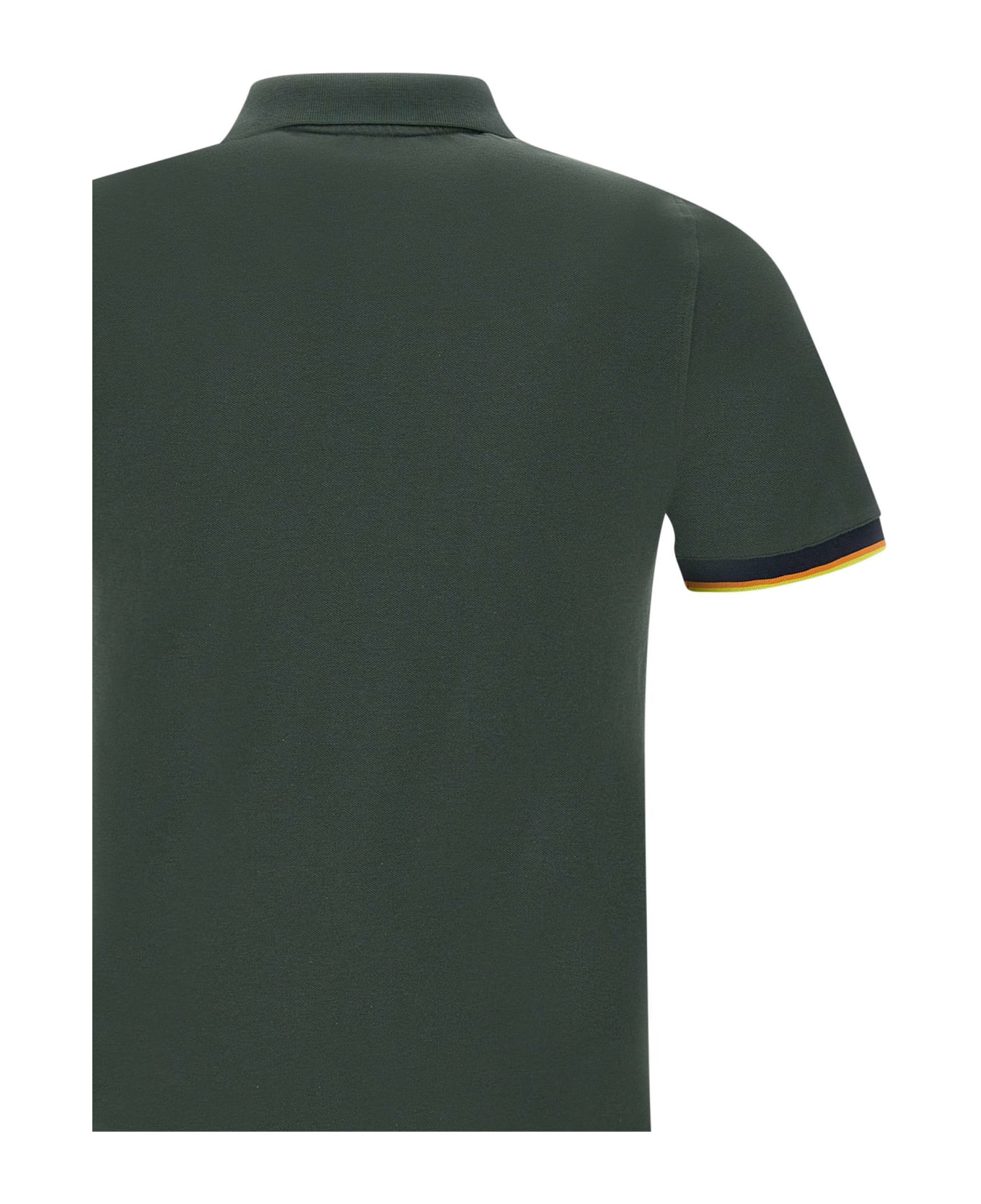 K-Way 'vincent' Cotton Polo Shirt Polo Shirt - GREEN BLACKISH