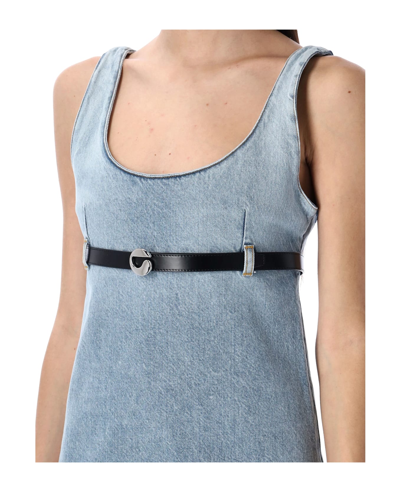 Coperni Denim Short Dress - BLUE WASHED