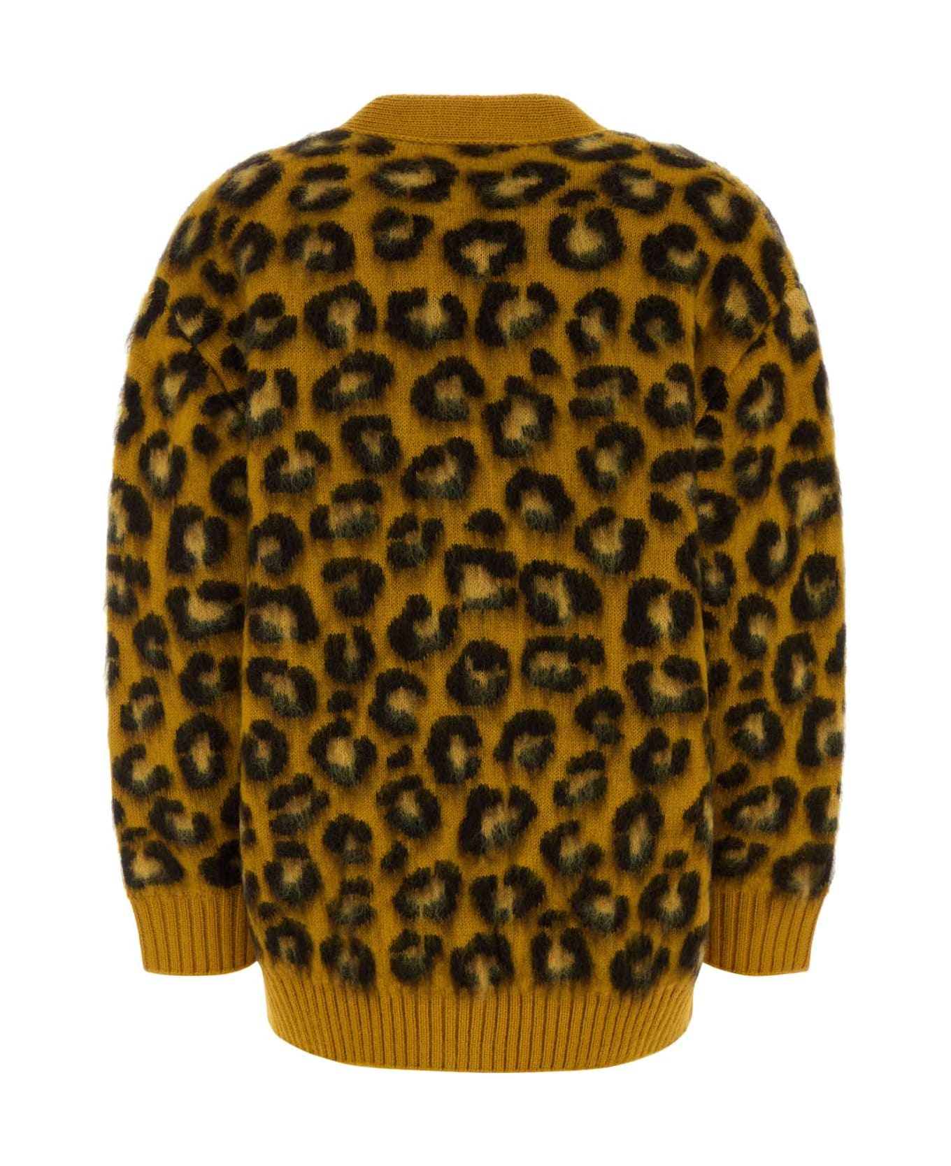 Bottega Veneta Embroidered Wool Blend Oversize Cardigan - EGGYOLKFONDANT