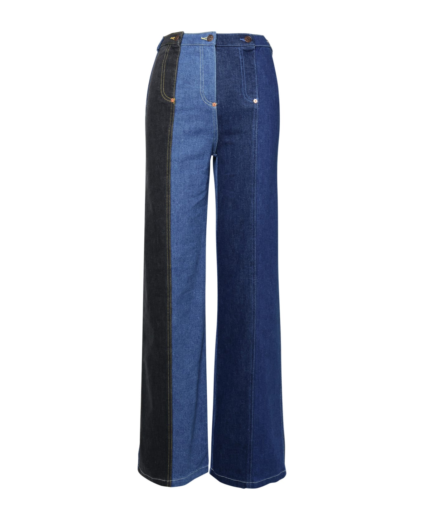 M05CH1N0 Jeans Blue Cotton Jeans - Denim デニム