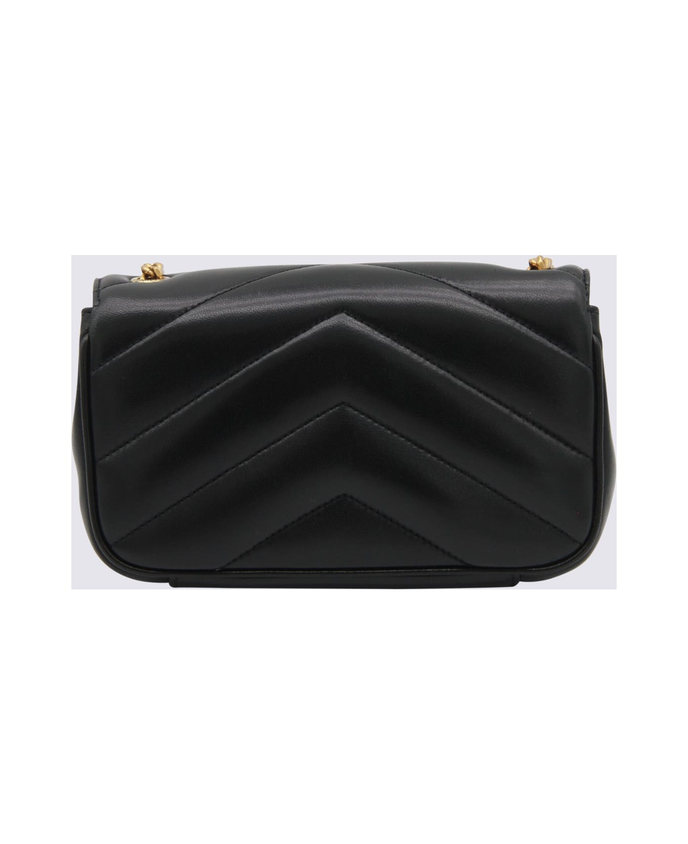 Saint Laurent Black Leather Loulou Mini Bag - Black