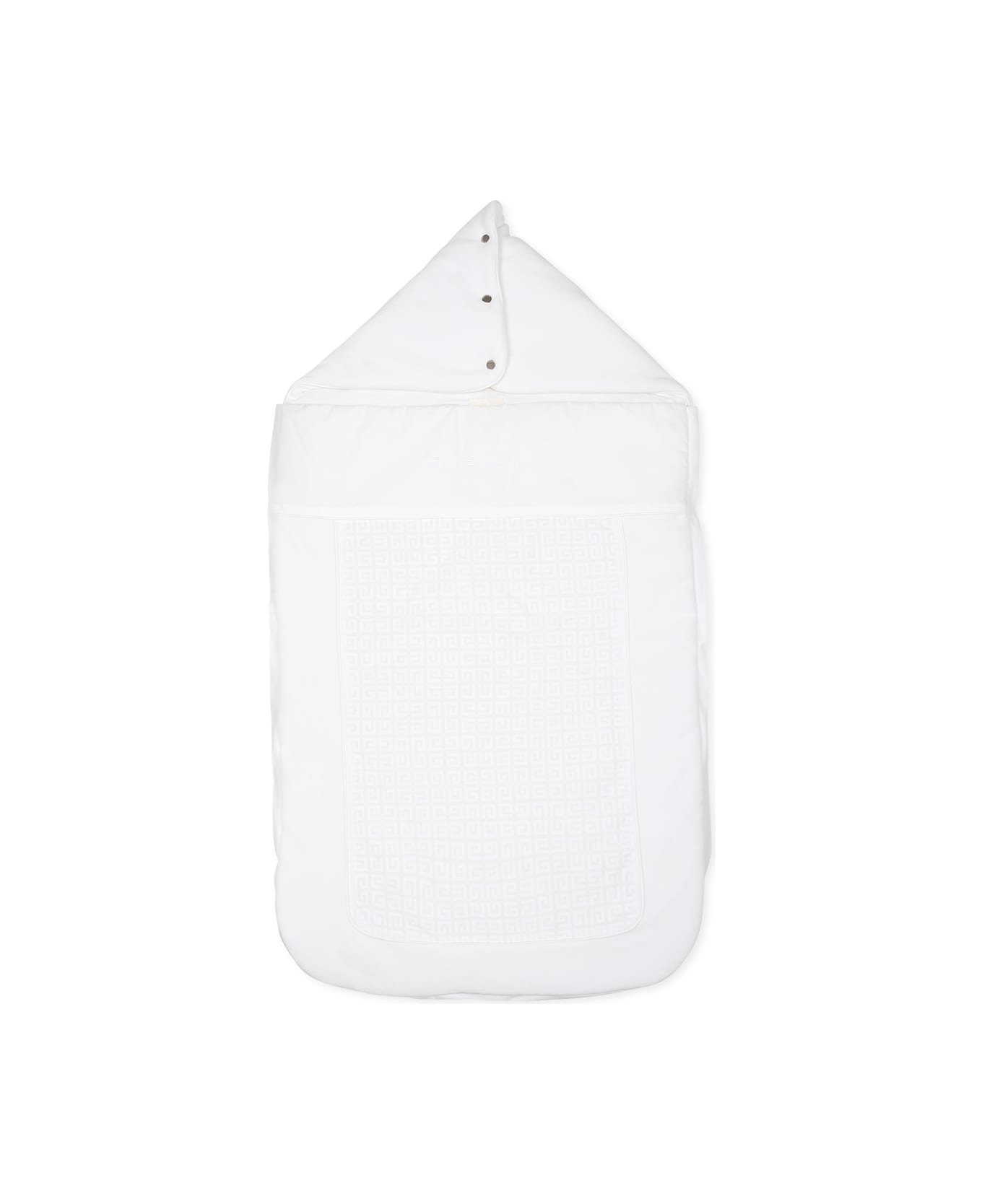 Givenchy White Sleeping Bag For Babykids With Iconico 4g Motif - White