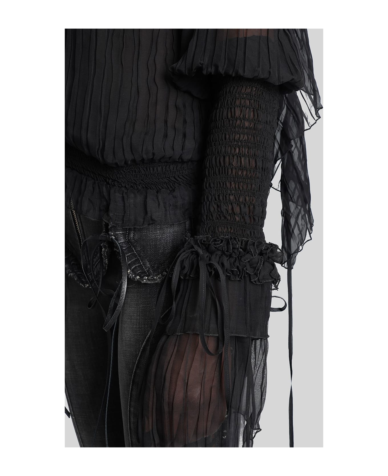 Blumarine Blouse In Black Silk - black