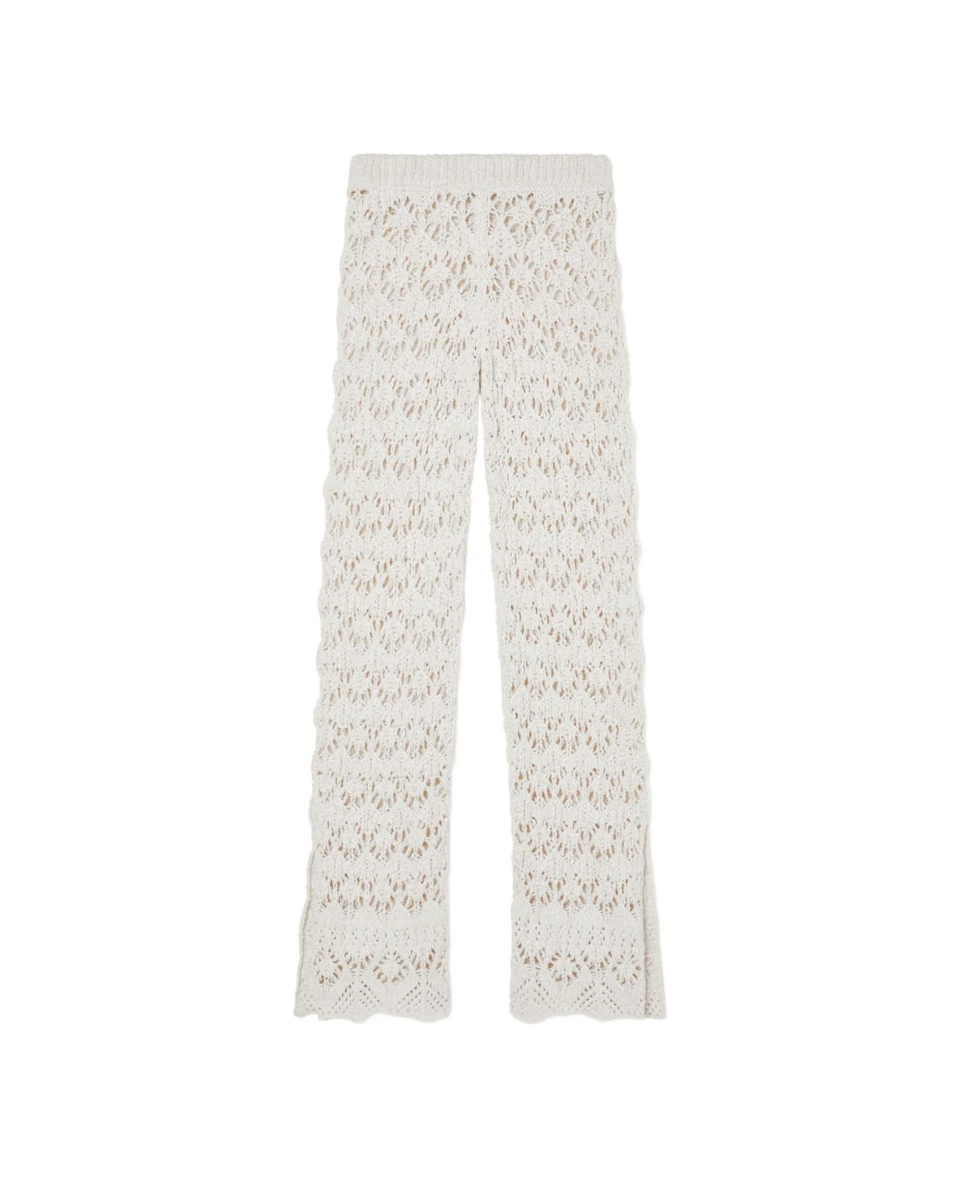 Alanui Lagoon Romance Cotton Trousers - Cream
